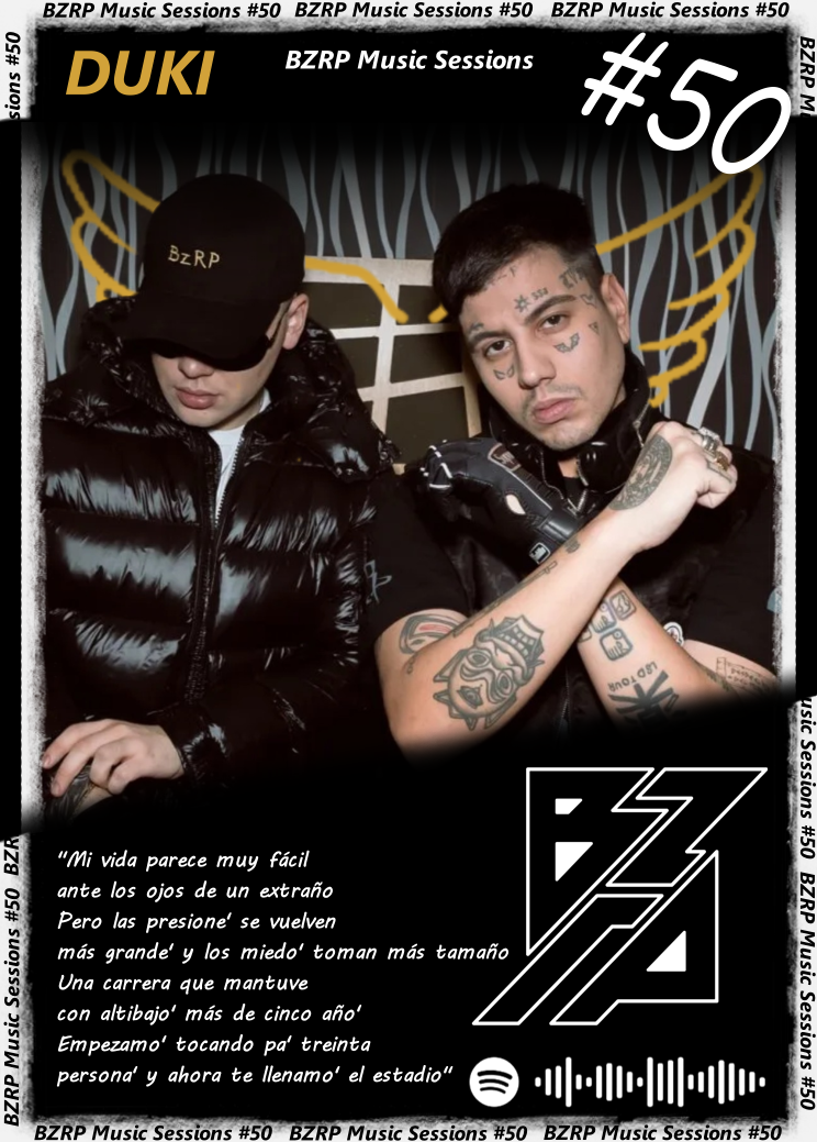 Carta BZRP #50 (Bizarrap y Duki) | Edición Coleccionable