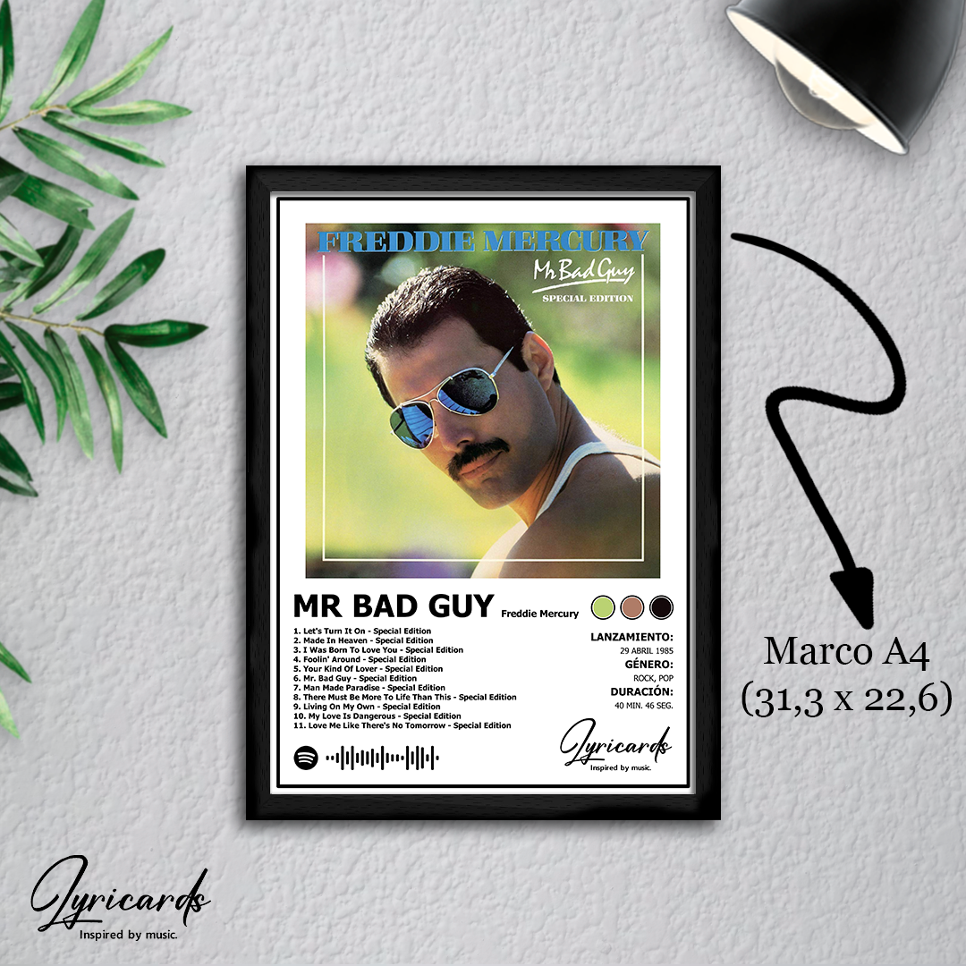 Lámina A4 - Mr. Bad Guy - Freddie Mercury