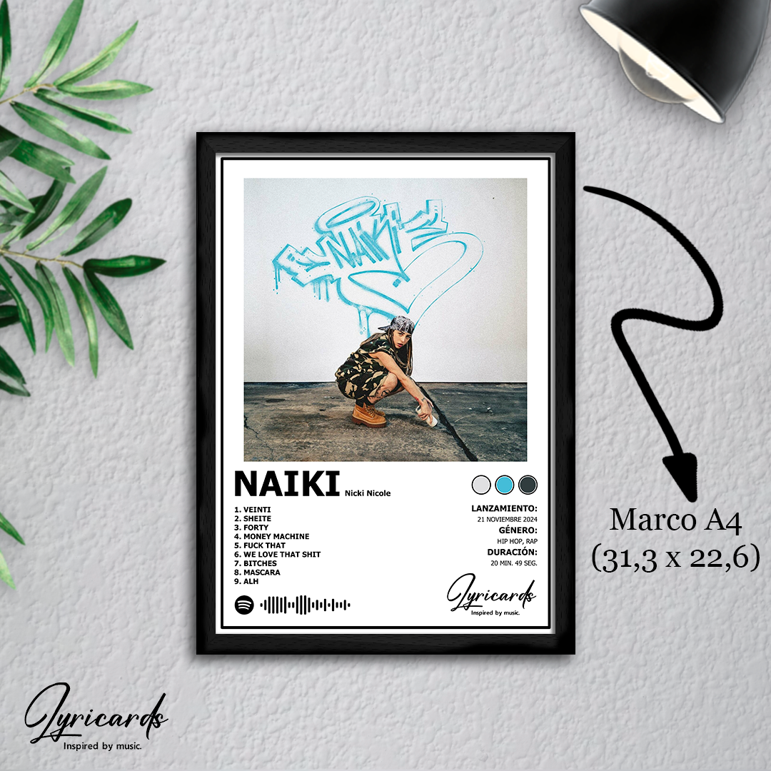 Lámina A4 - Naiki - Nicki Nicole