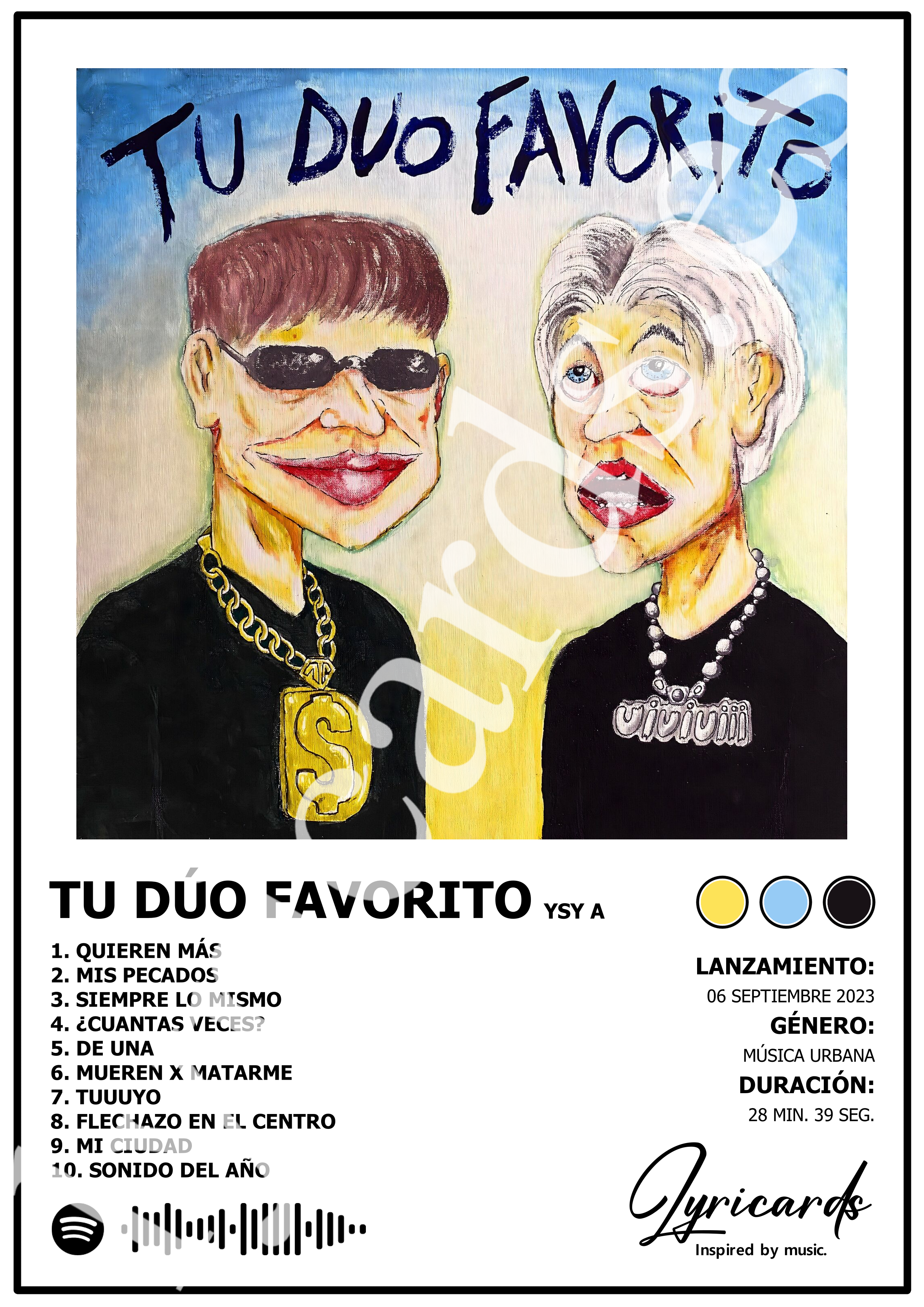 Lámina A4 - Tu Dúo Favorito - YSY A