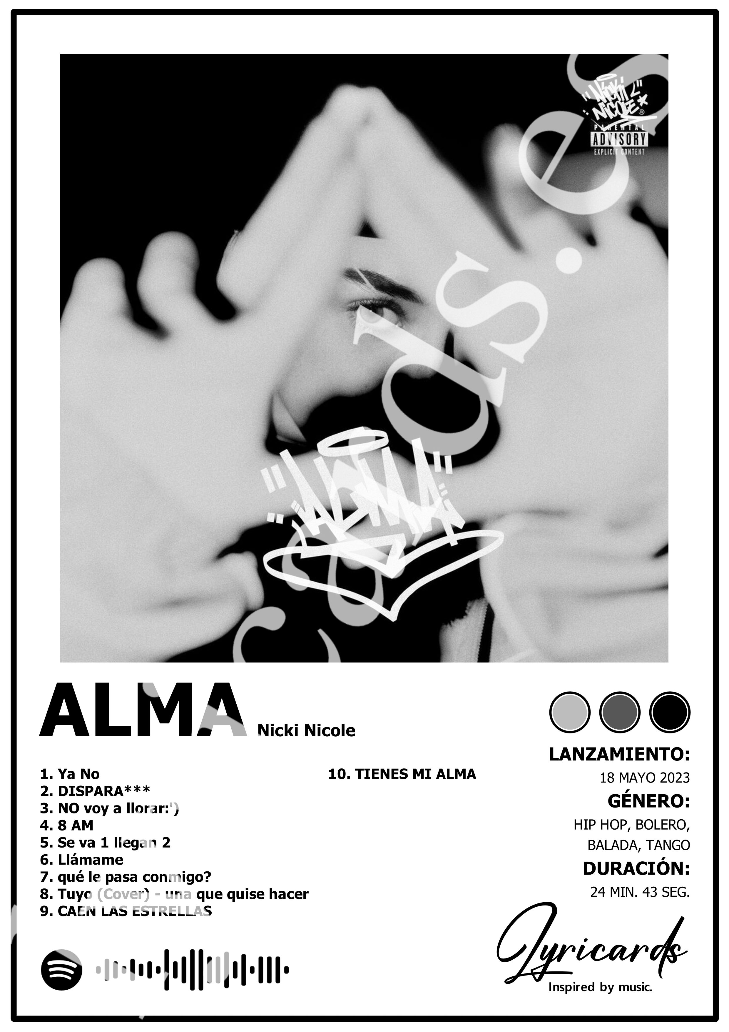 Lámina A4 - Alma - Nicki Nicole