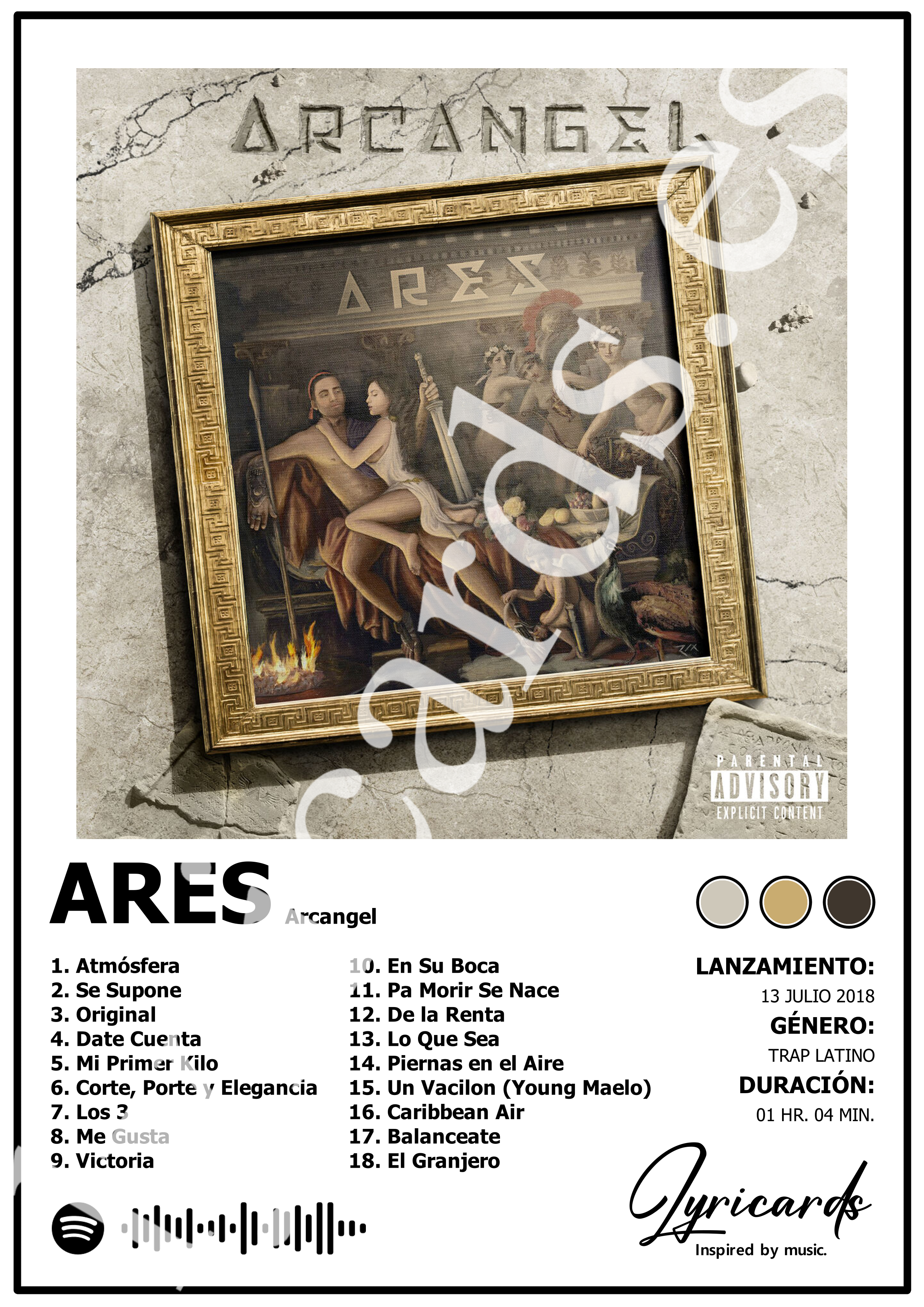 Lámina A4 - Ares - Arcangel