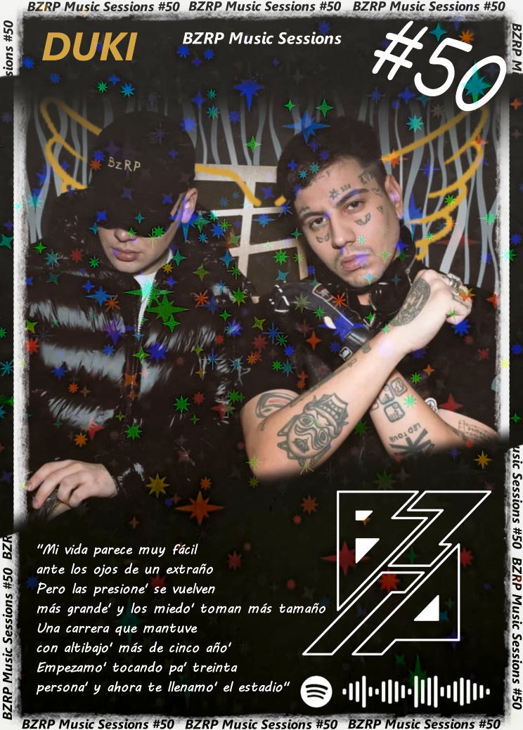 Carta BZRP #50 (Bizarrap y Duki) | Edición Coleccionable