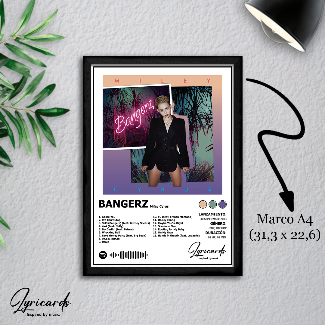 Lámina A4 - Bangerz - Miley Cyrus