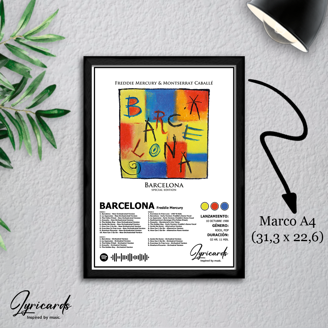 Lámina A4 - Barcelona - Freddie Mercury