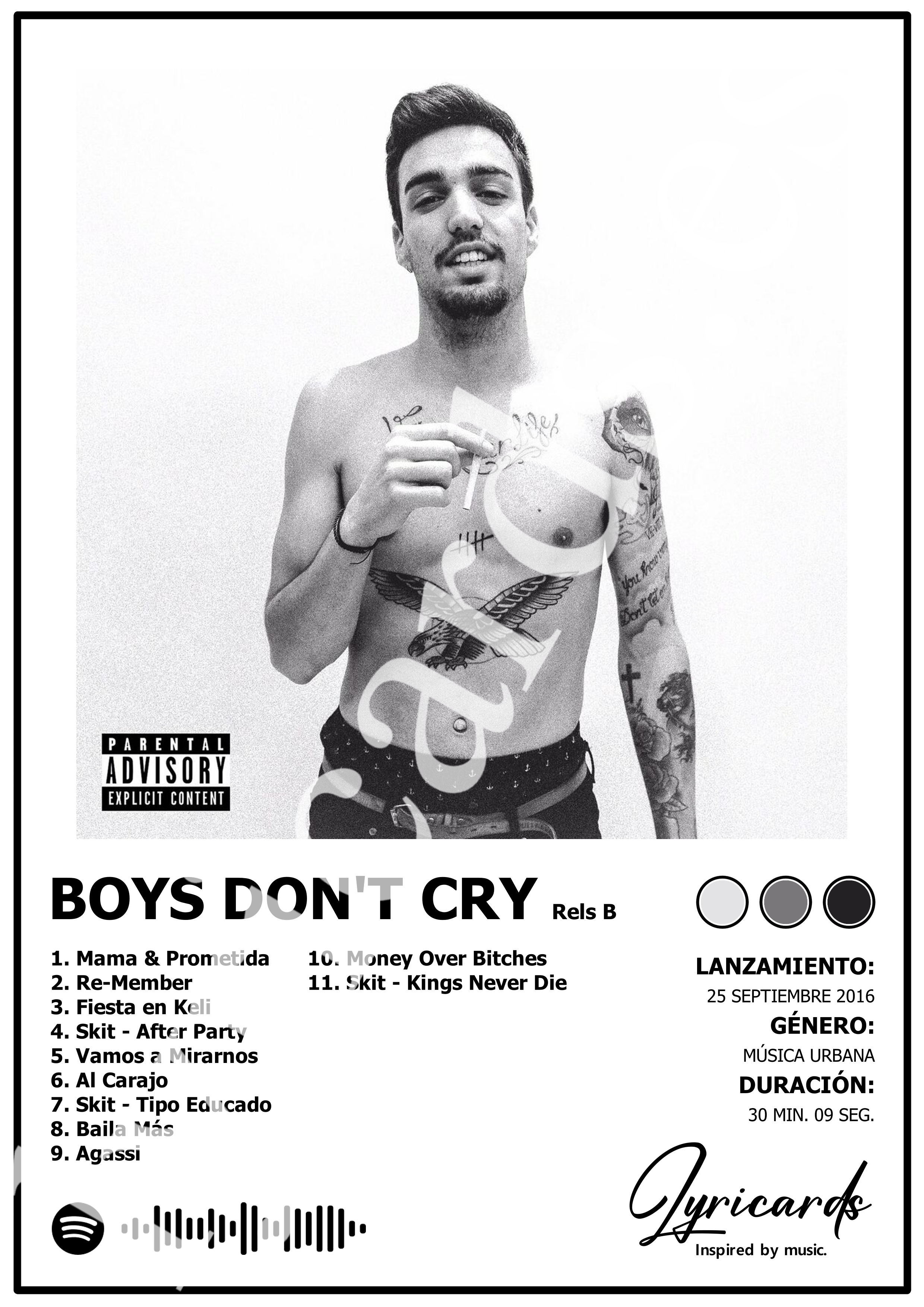 Lámina A4 - Boys Don't Cry - Rels B