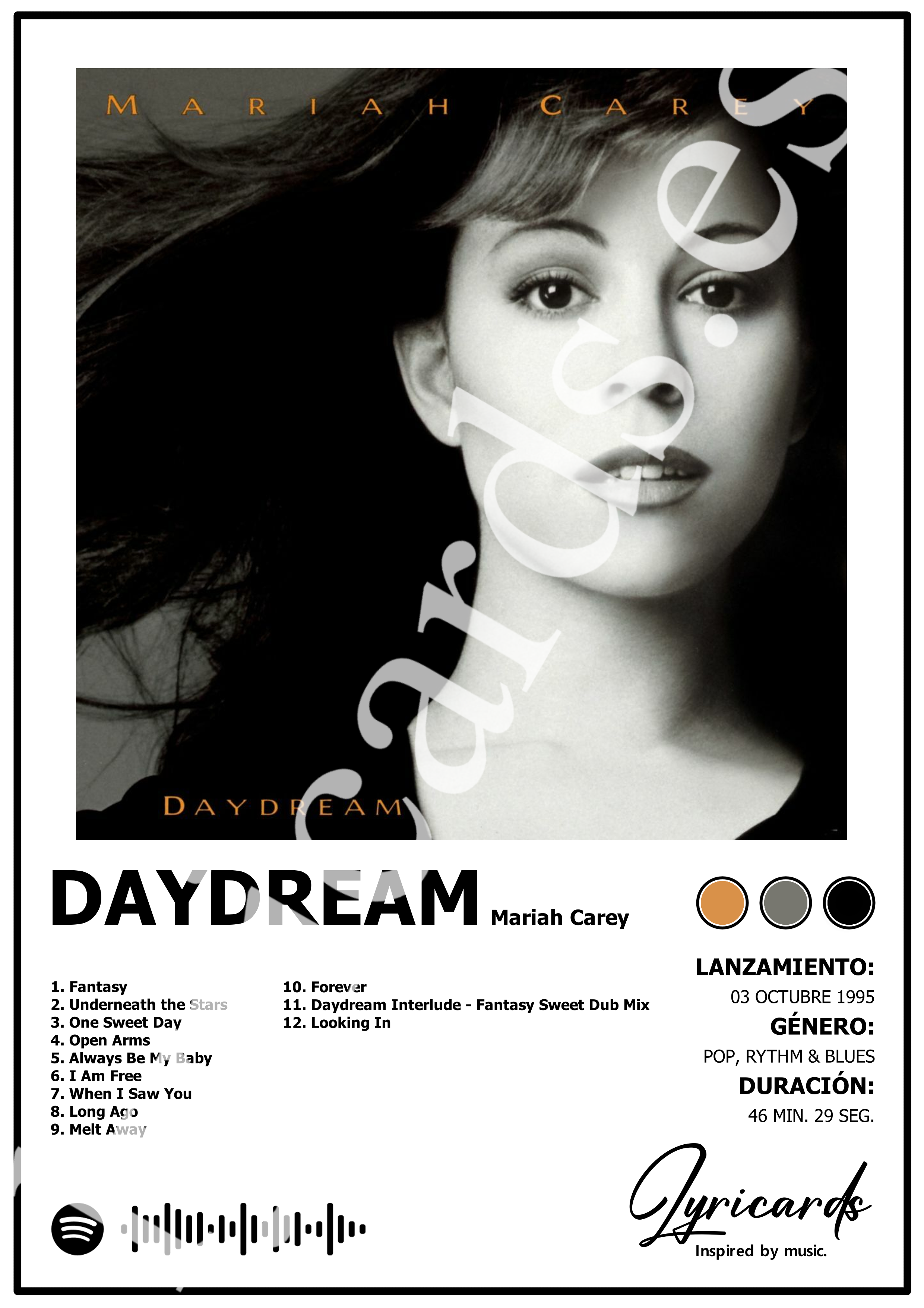 Lámina A4 - Daydream - Mariah Carey