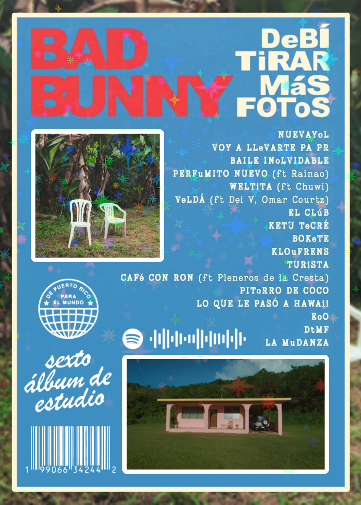Carta DEBÍ TIRAR MÁS FOTOS de BAD BUNNY | Edición Coleccionable