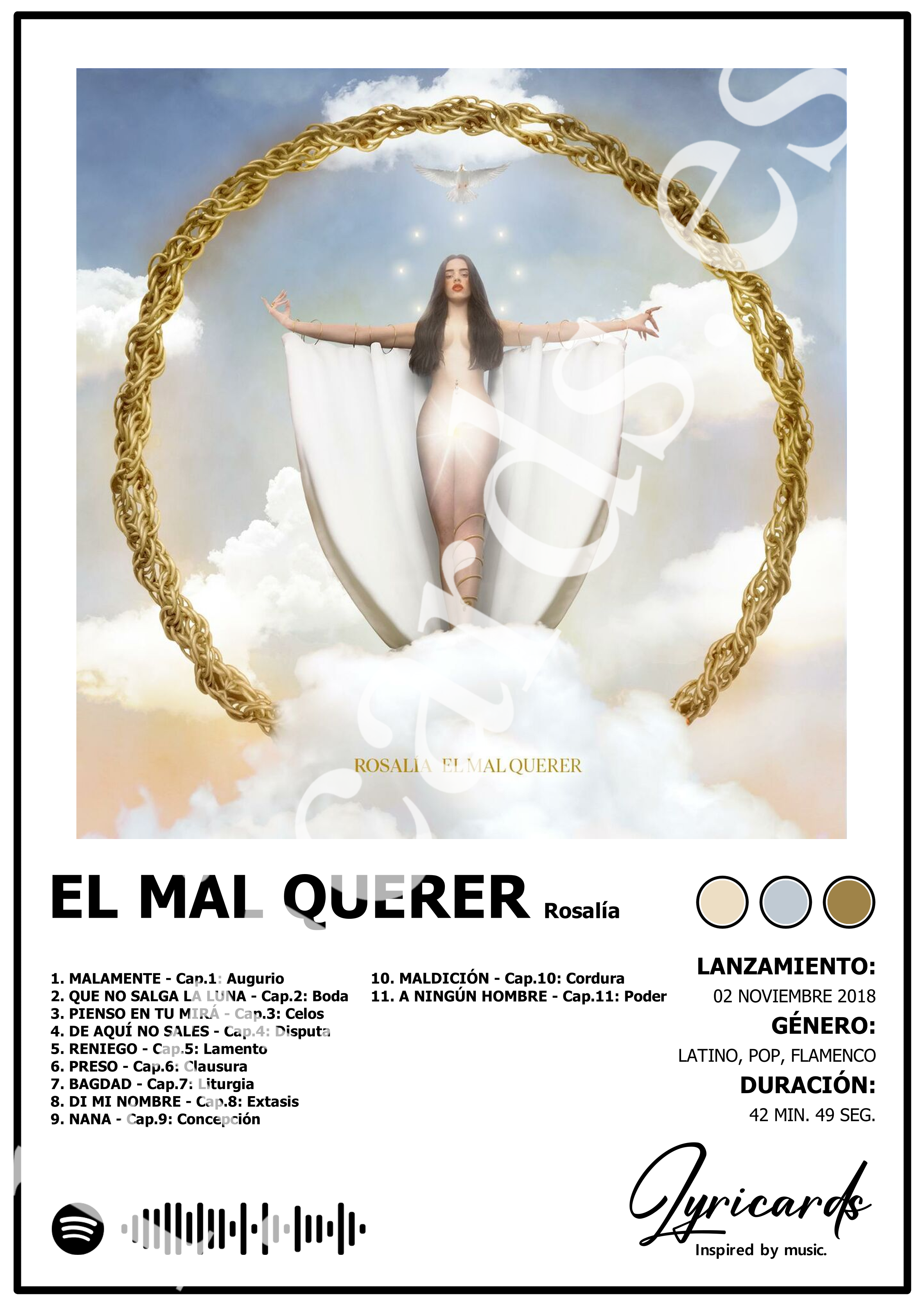 Lámina A4 - El Mal Querer - Rosalía