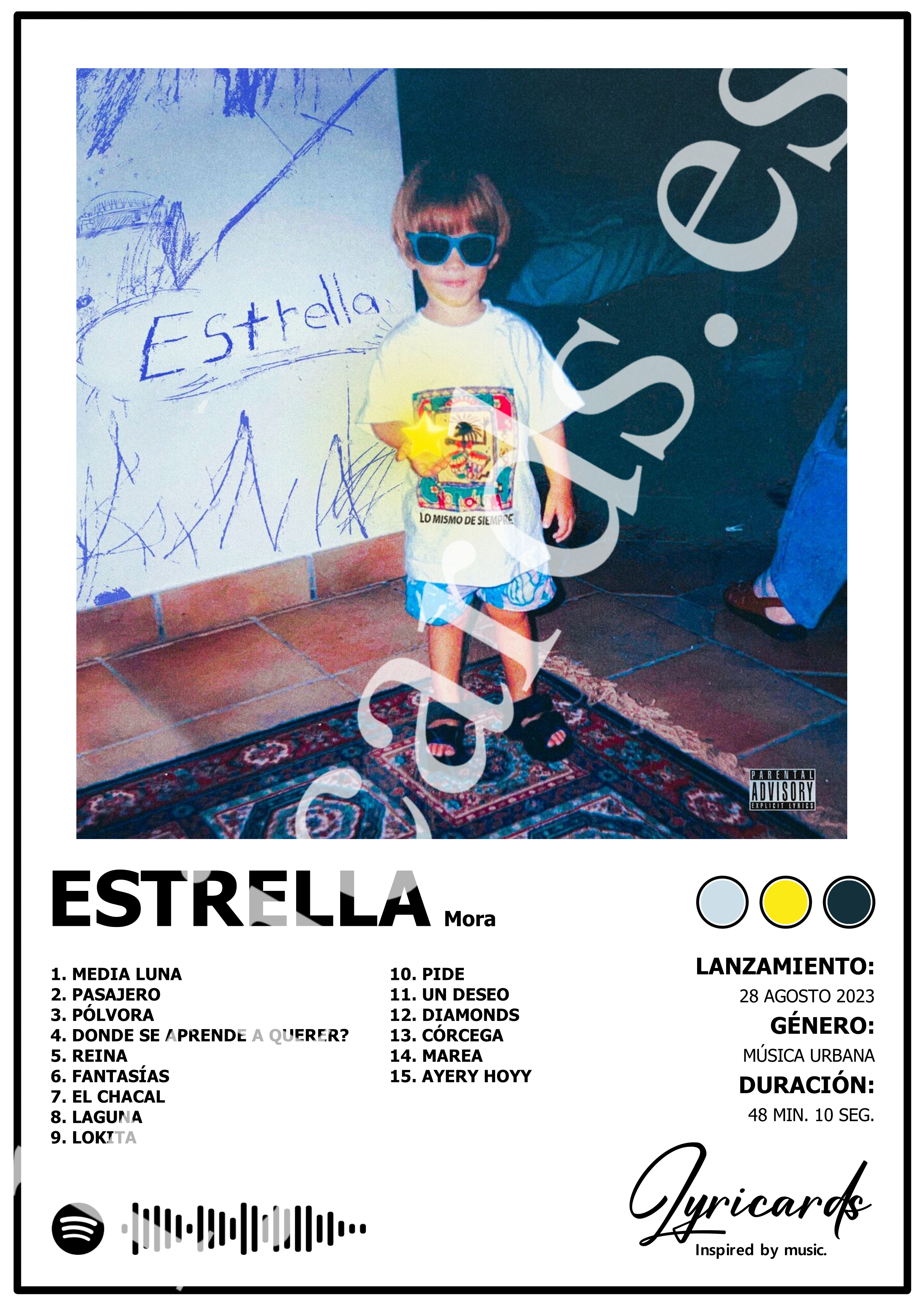 Lámina A4 - Estrella - Mora