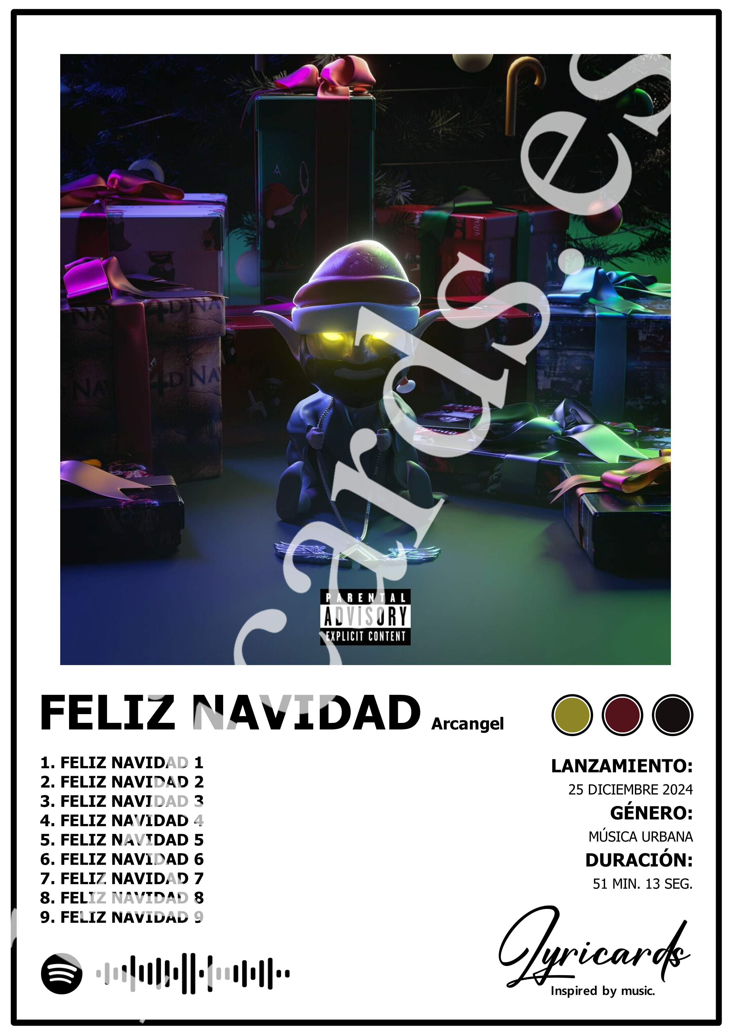 Lámina A4 - Feliz Navidad - Arcangel