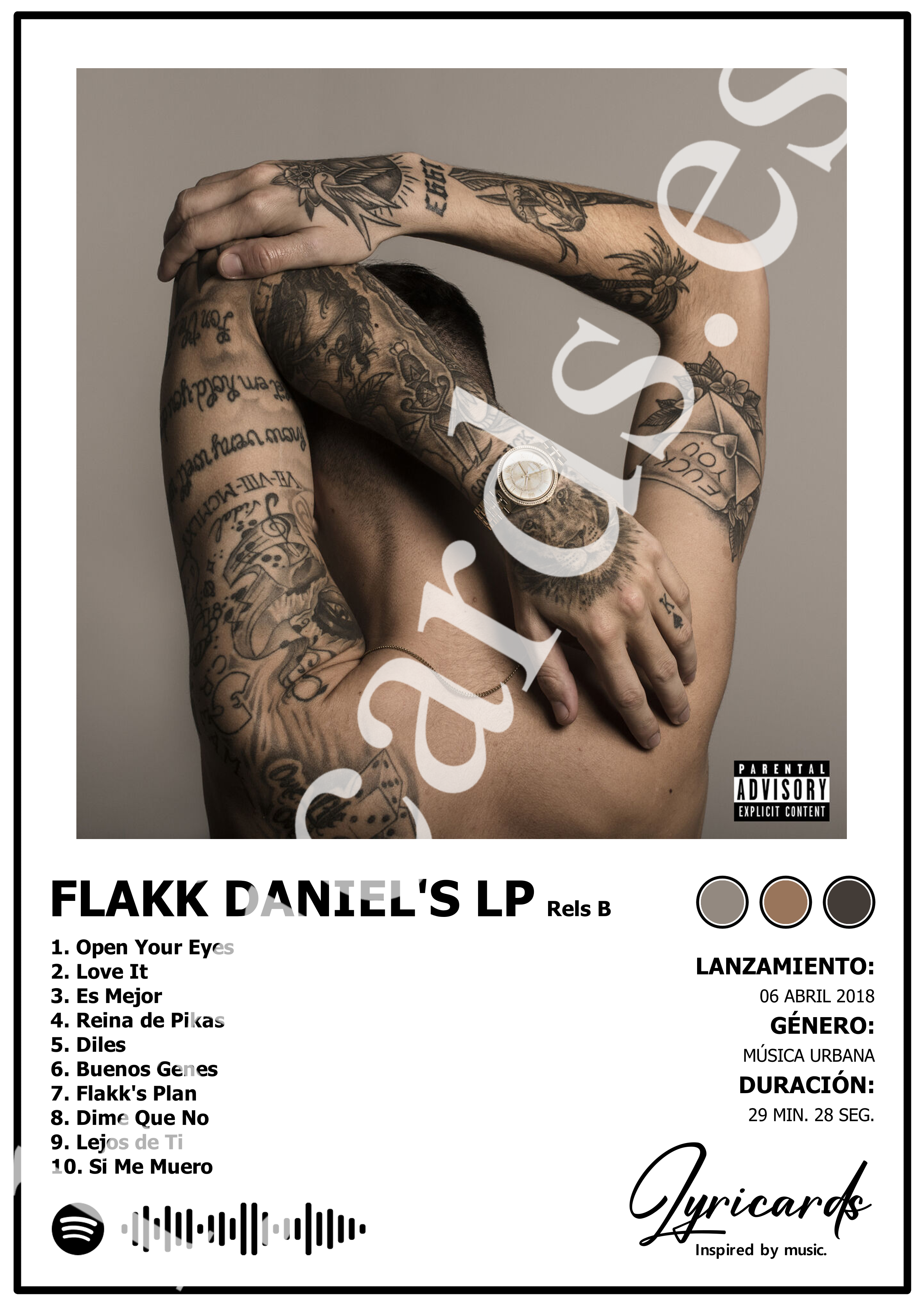 Lámina A4 - Flakk Daniel's LP - Rels B