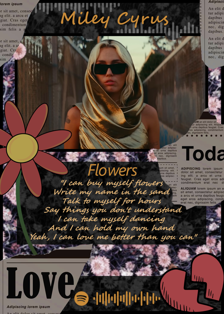 Carta Flowers de Miley Cyrus | Edición Coleccionable