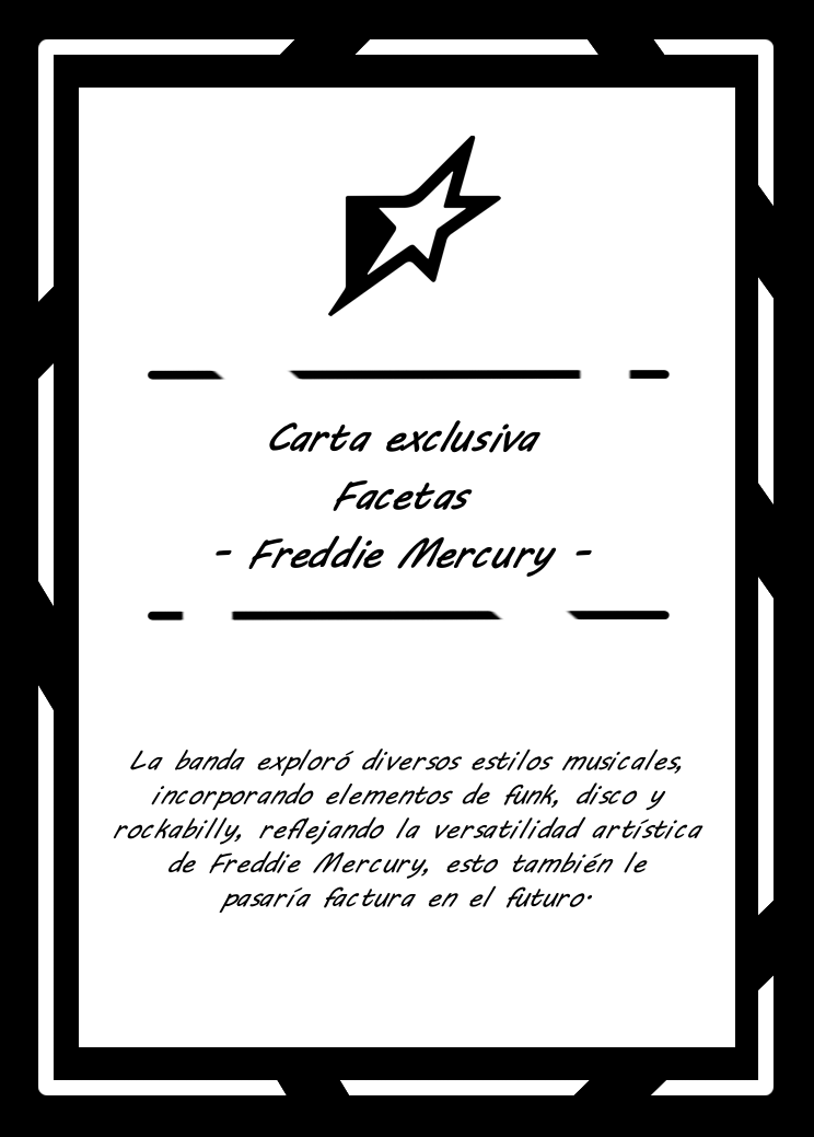 Carta FREDDIE MERCURY FACETAS | Edición Coleccionable