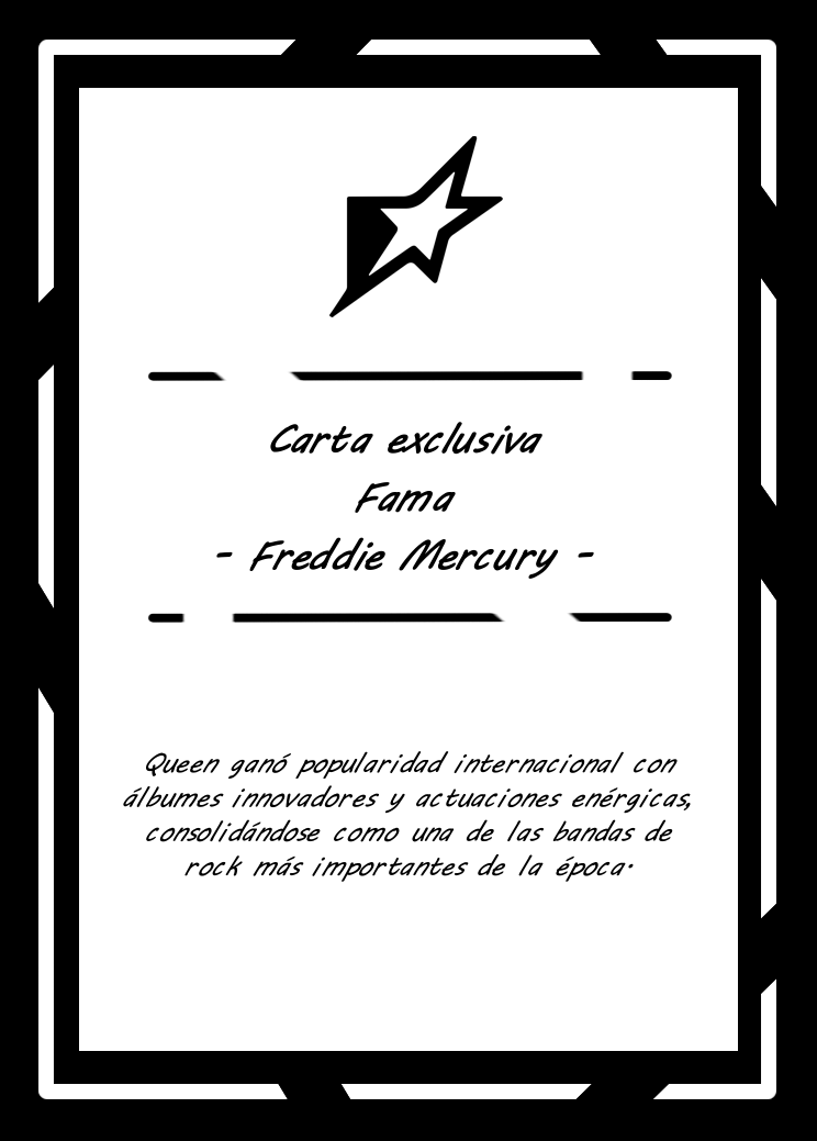 Carta FREDDIE MERCURY FAMA | Edición Coleccionable