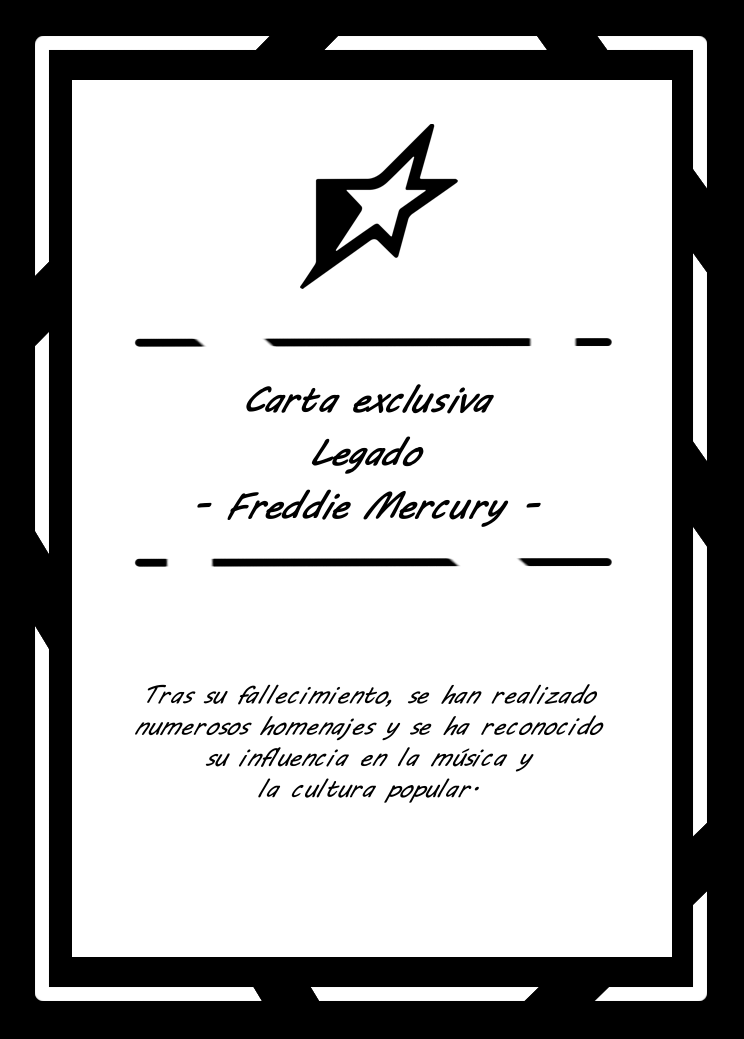 Carta FREDDIE MERCURY LEGADO | Edición Coleccionable