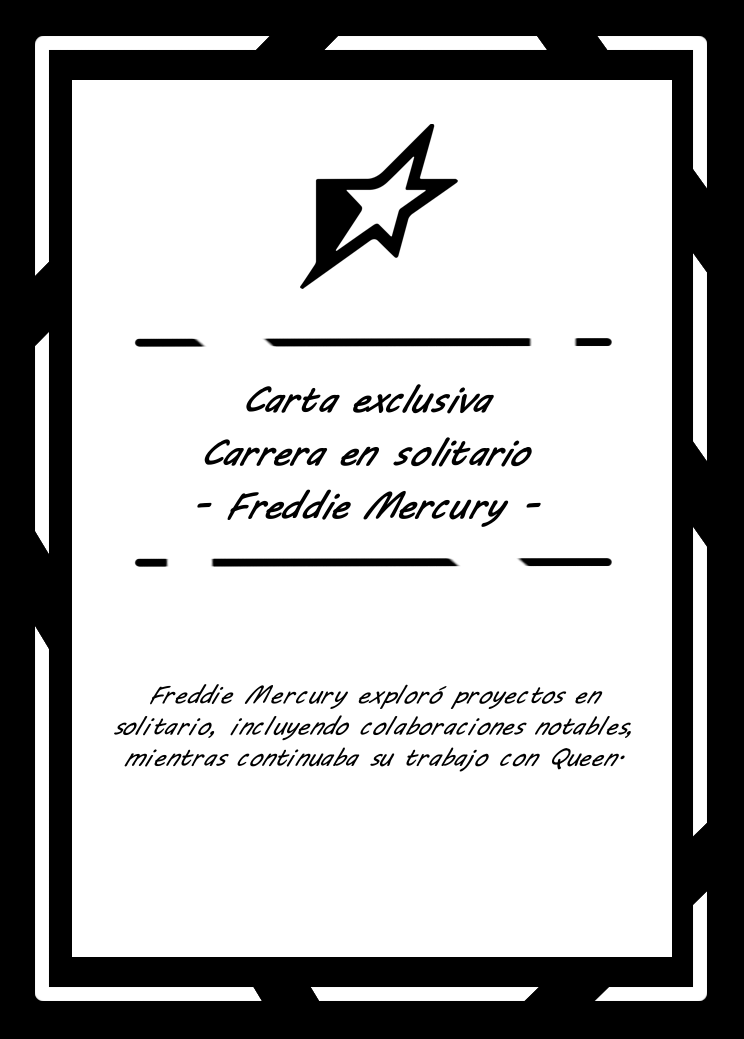 Carta FREDDIE MERCURY SOLITARIO | Edición Coleccionable