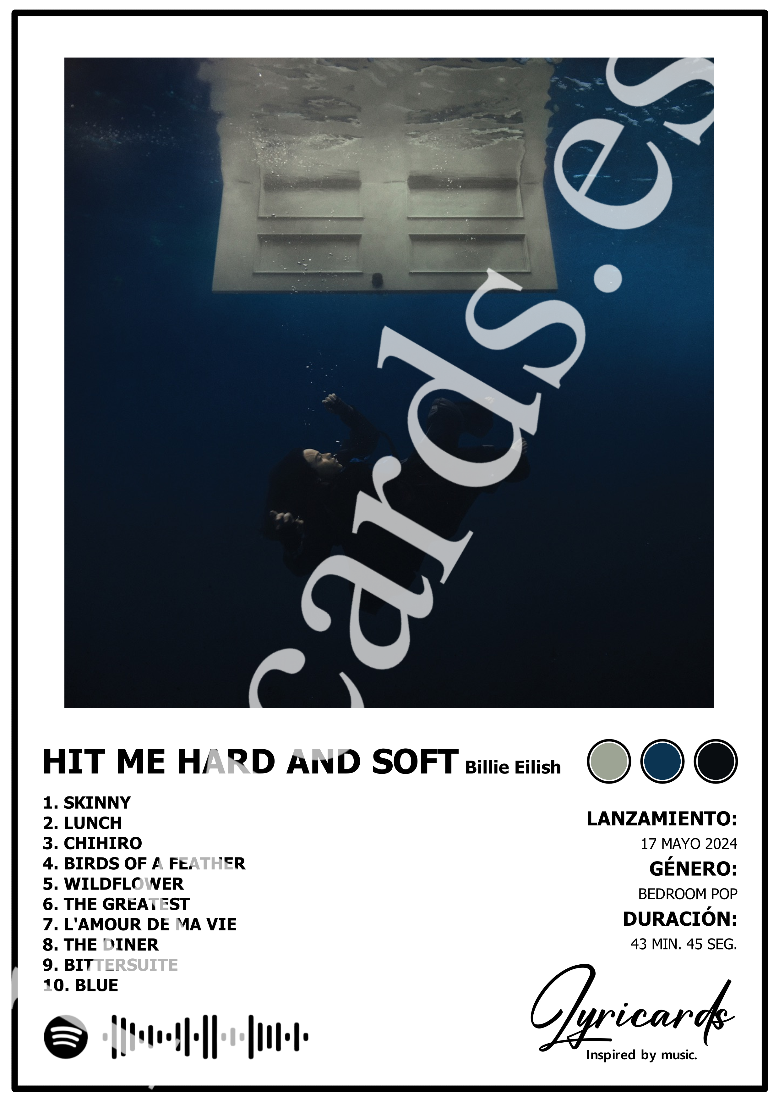 Lámina A4 - Hit Me Hard and Soft - Billie Eilish