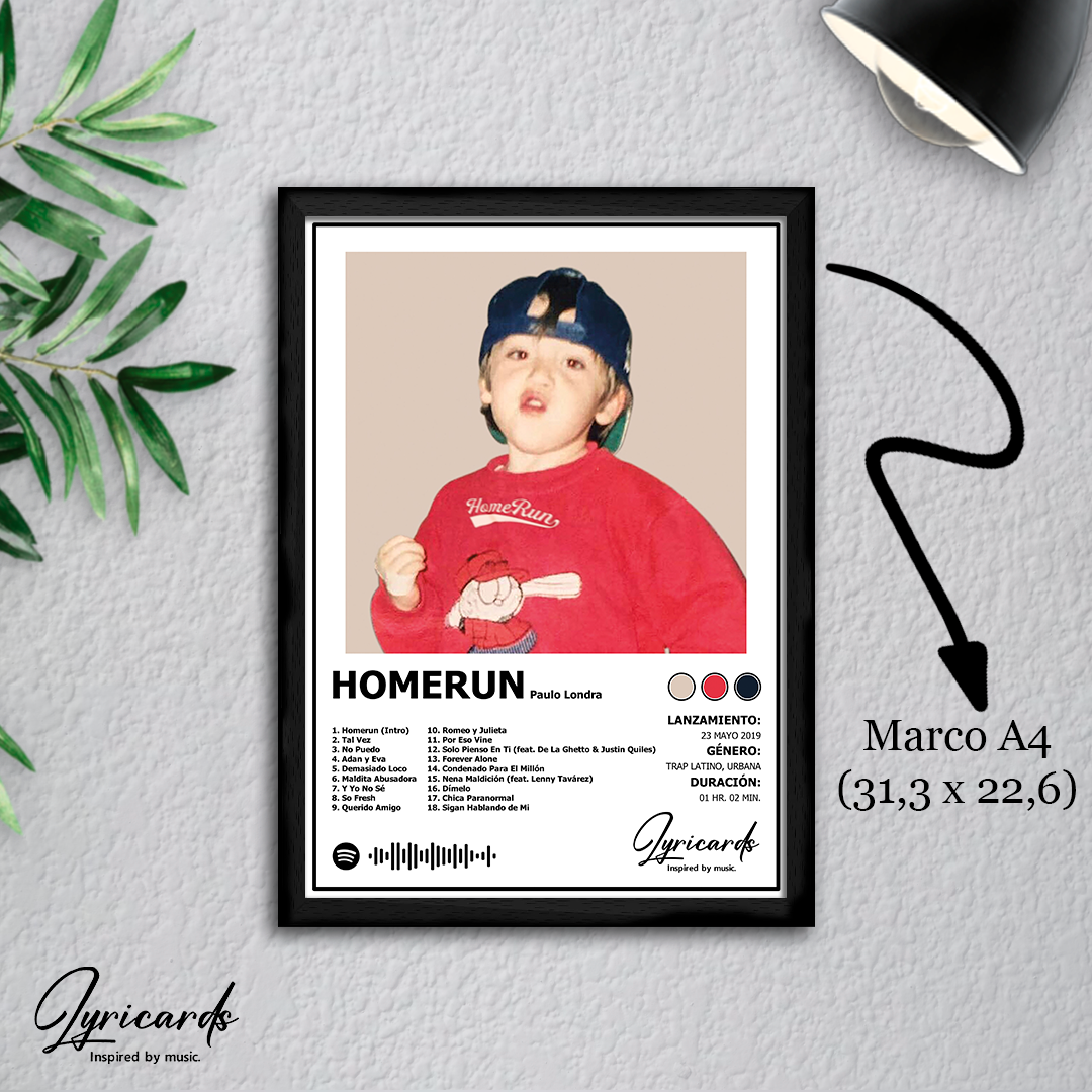 Lámina A4 - Homerun - Paulo Londra