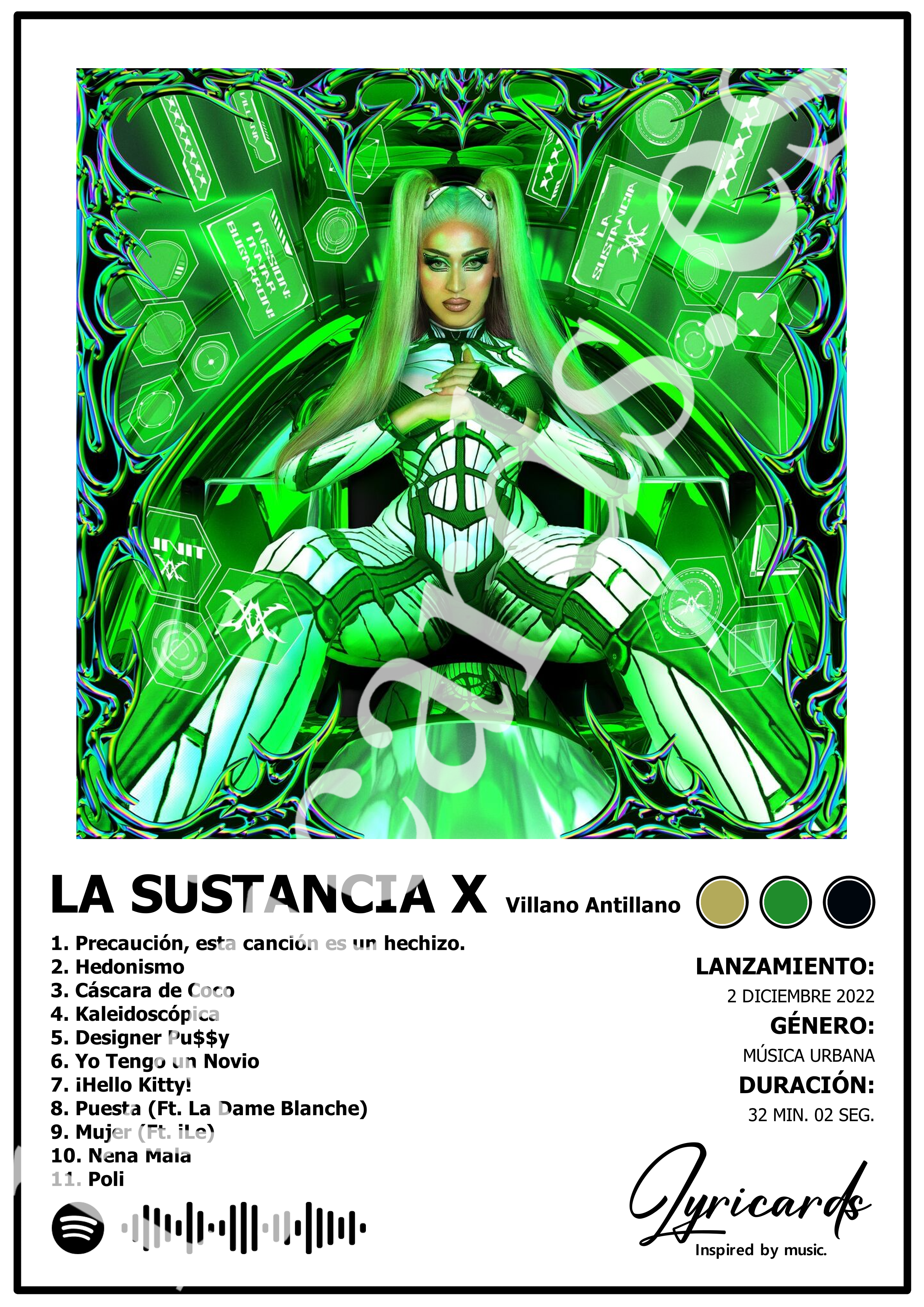 Lámina A4 - La sustancia X - Villano Antillano