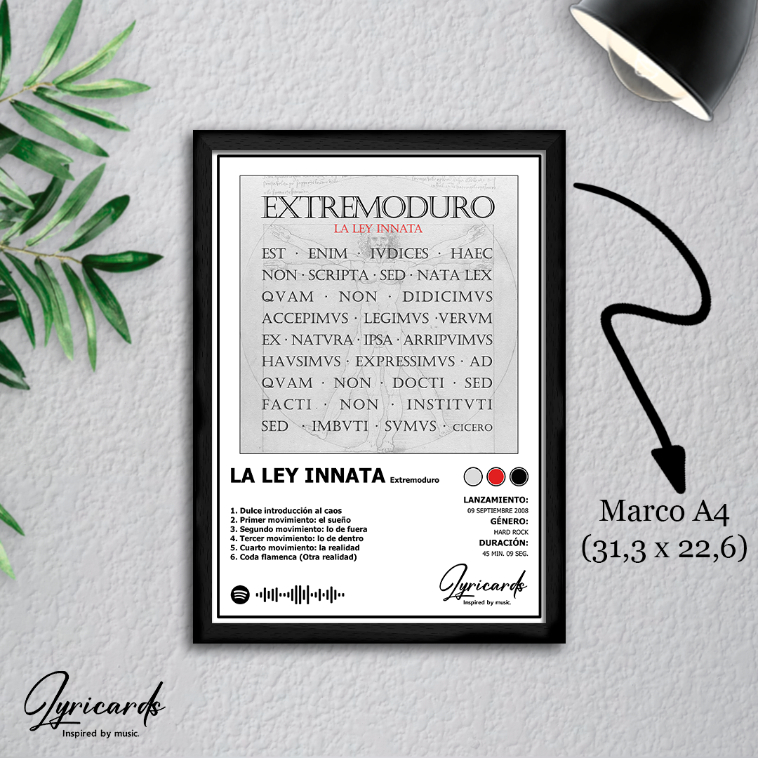 Lámina A4 - La Ley Innata - Extremoduro