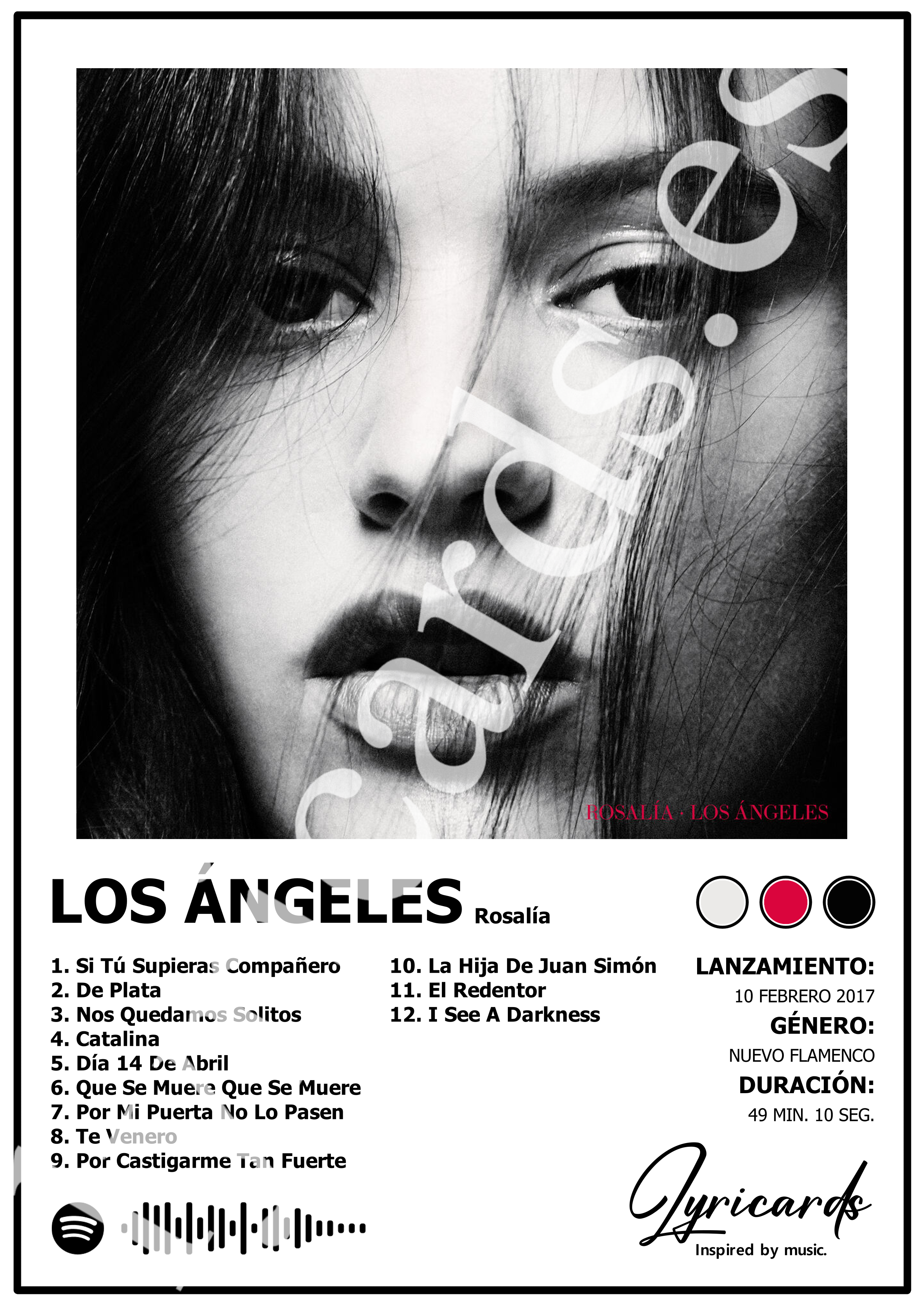 Lámina A4 - Los Ángeles - Rosalía