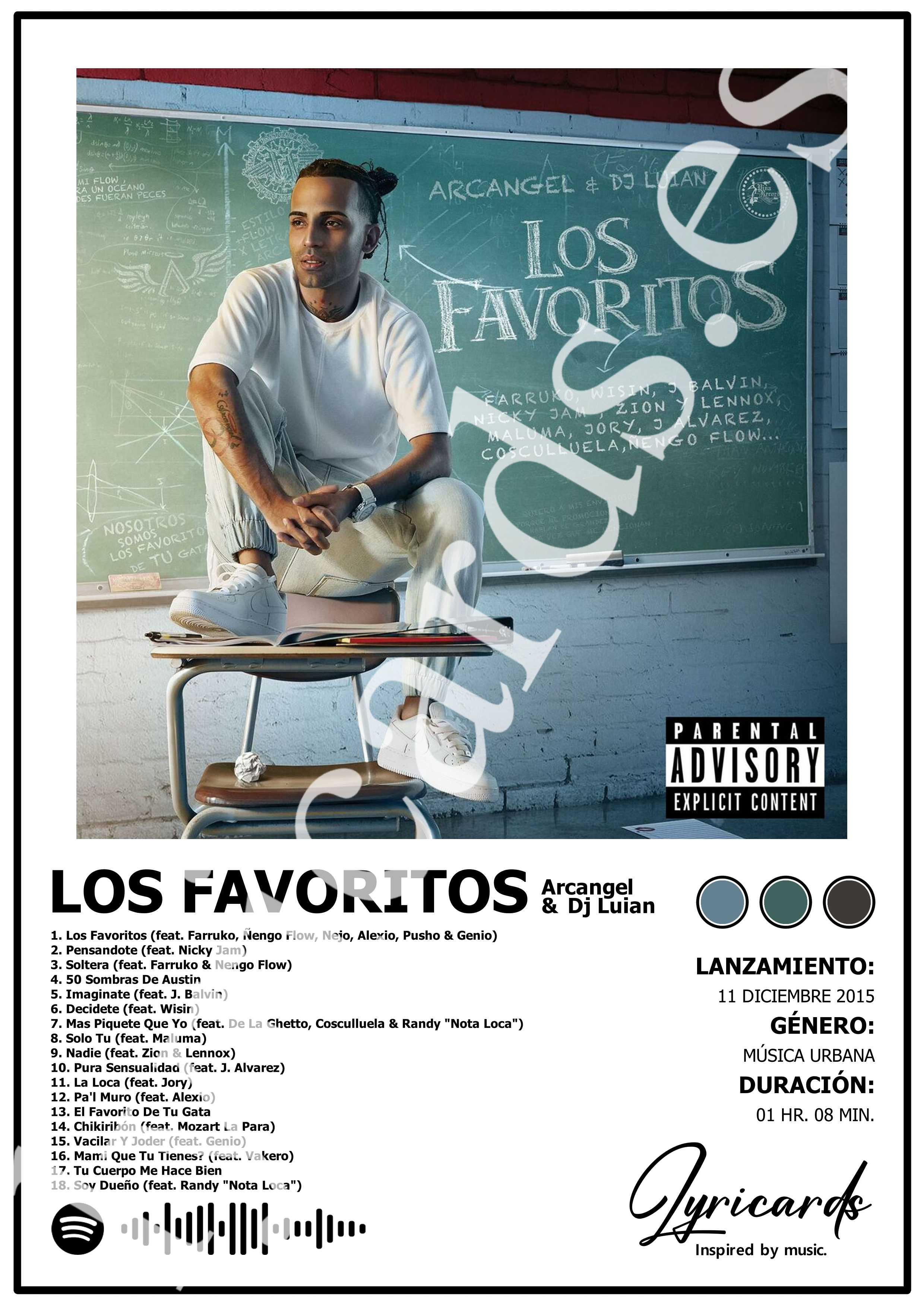 Lámina A4 - Los Favoritos - Arcangel