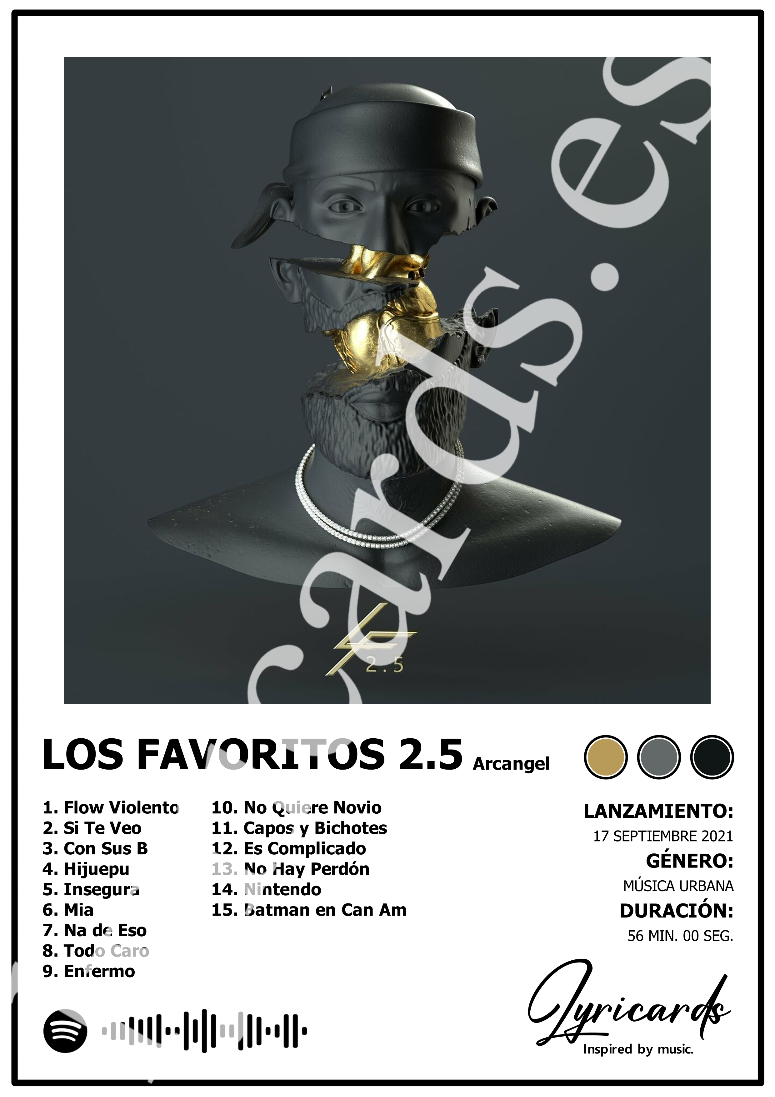 Lámina A4 - Los Favoritos 2.5 - Arcangel