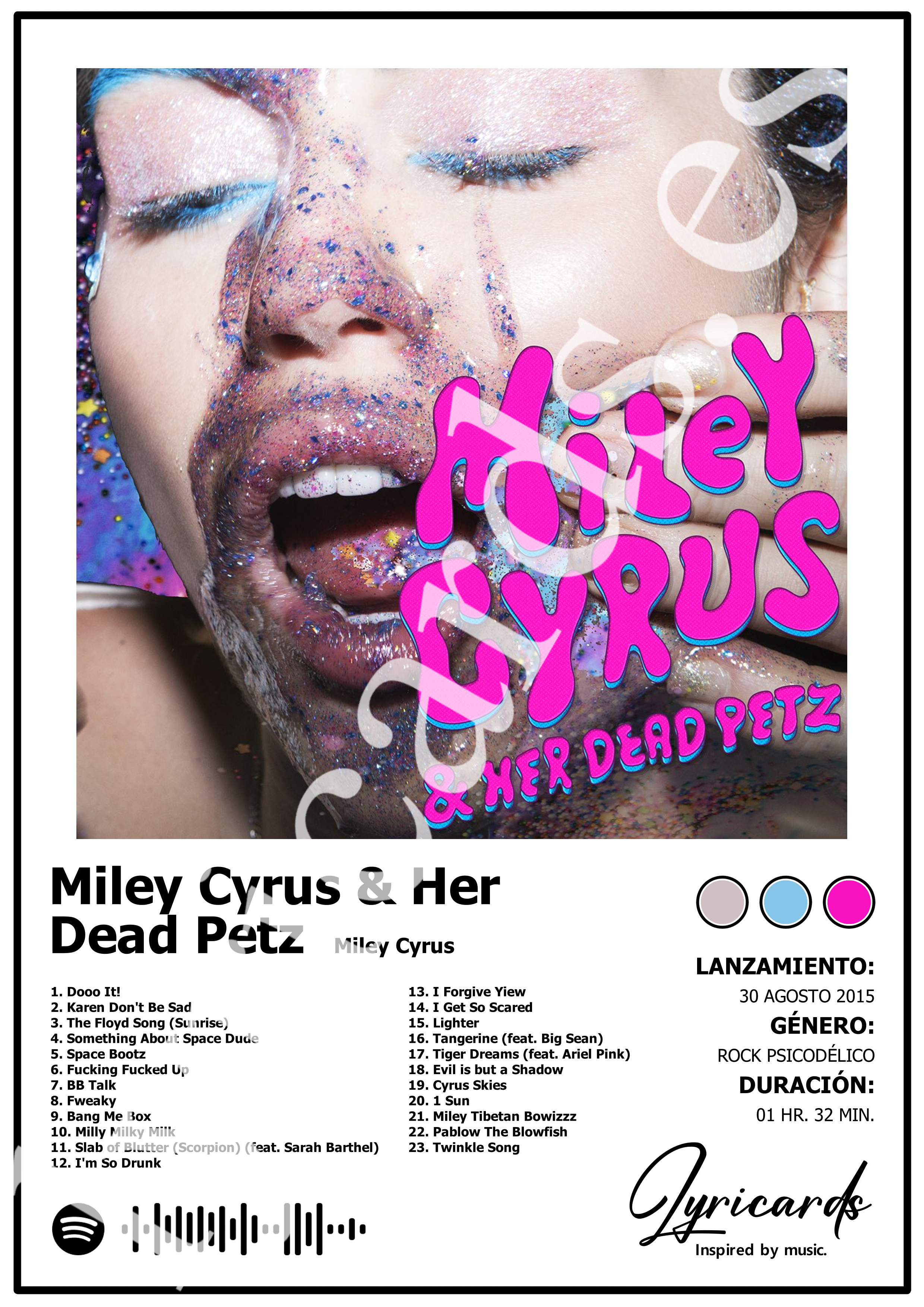Lámina A4 - Miley Cyrus & Her Dead Petz - Miley Cyrus