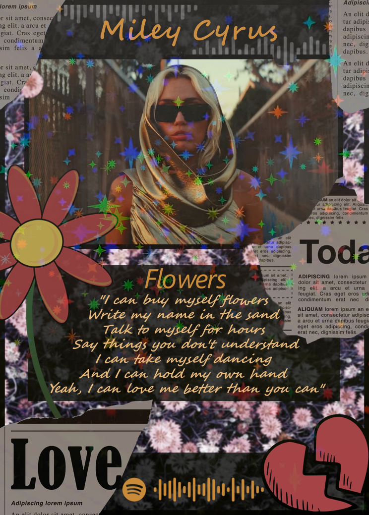 Carta Flowers de Miley Cyrus | Edición Coleccionable