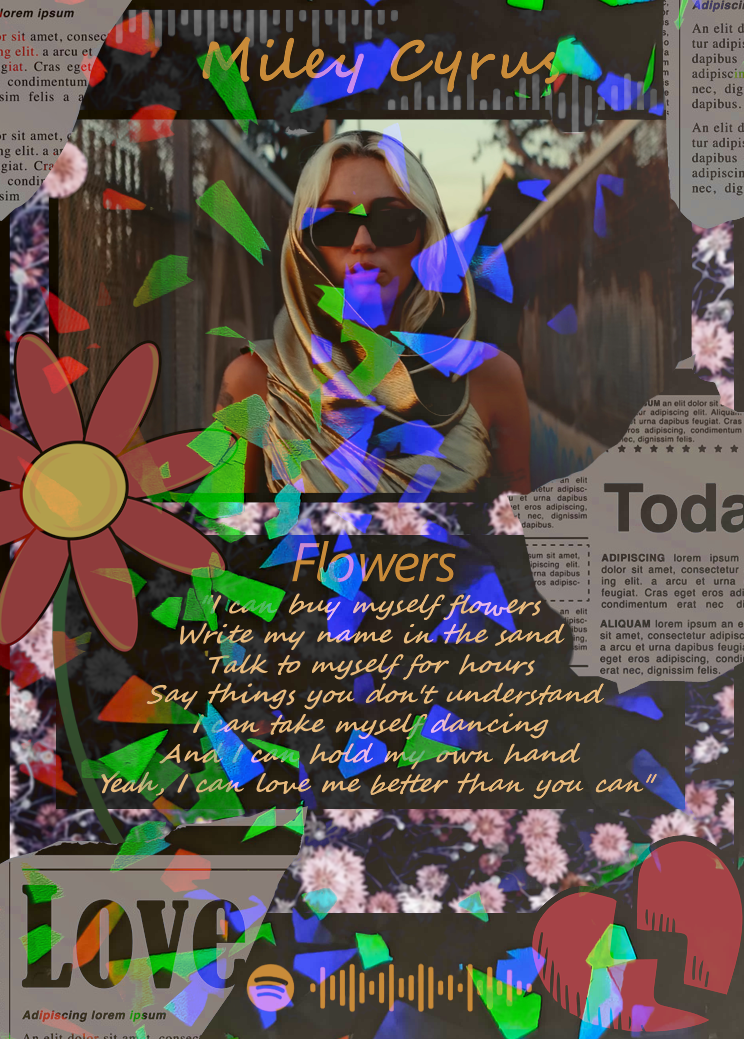 Carta Flowers de Miley Cyrus | Edición Coleccionable