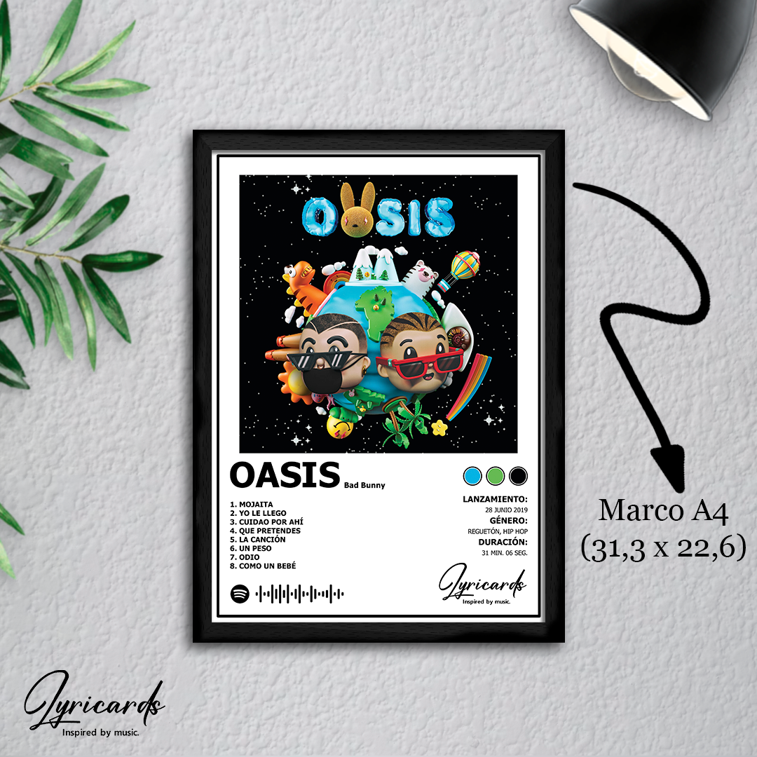 Lámina A4 - Oasis - Bad Bunny & J Balvin
