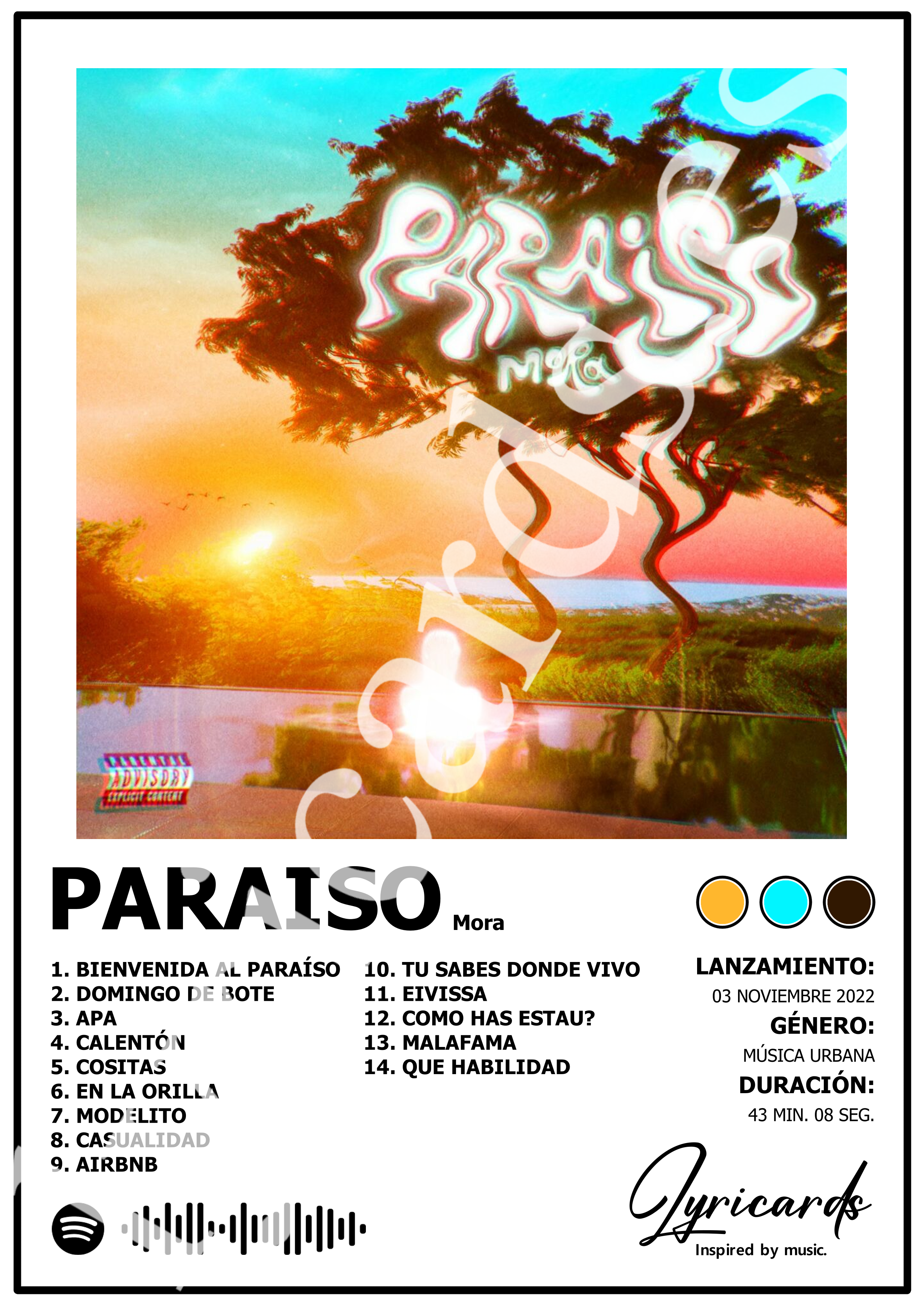 Lámina A4 - Paraíso - Mora