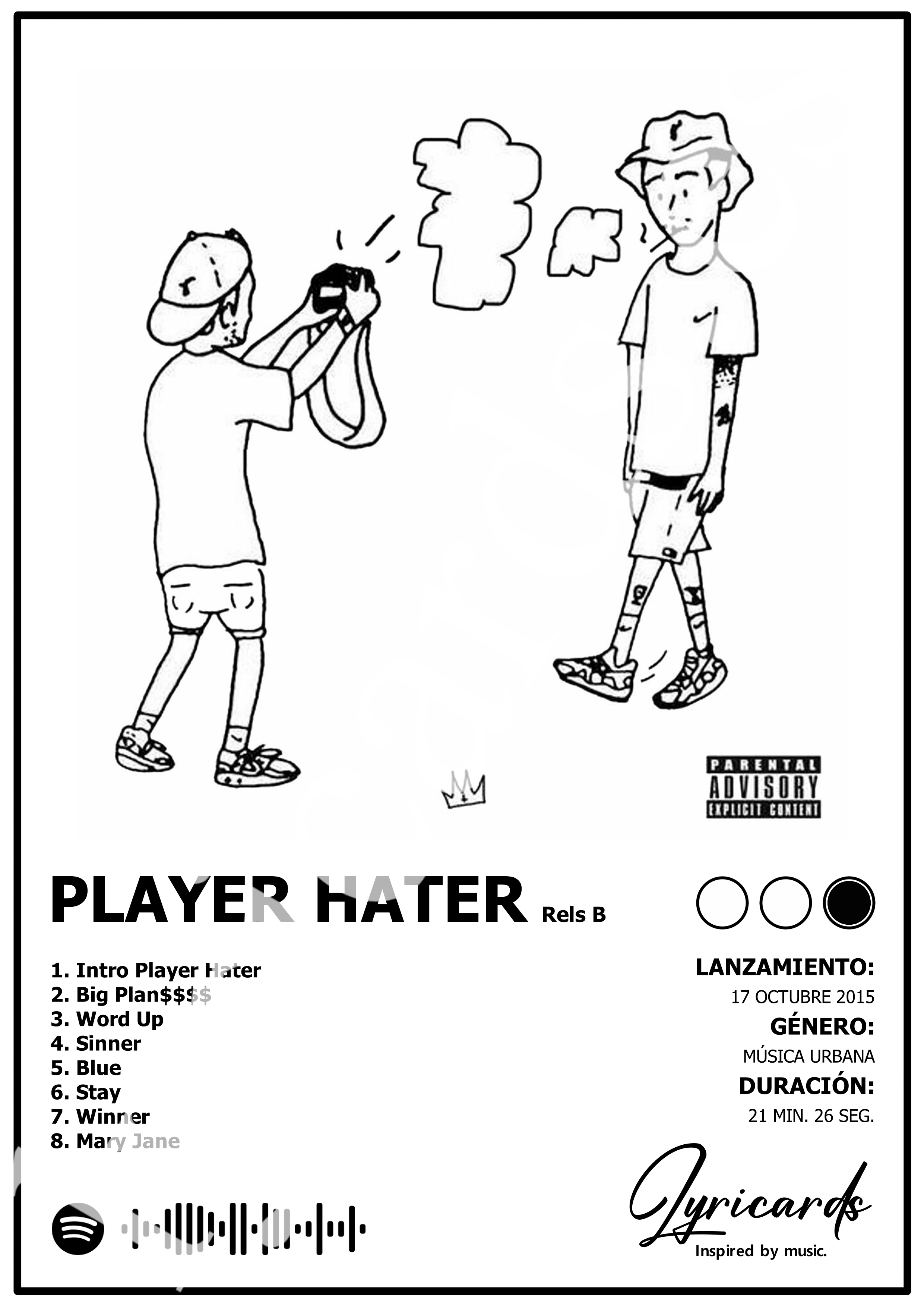 Lámina A4 - Player Hater - Rels B