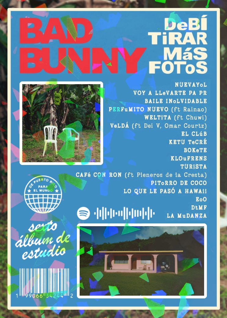 Carta DEBÍ TIRAR MÁS FOTOS de BAD BUNNY | Edición Coleccionable