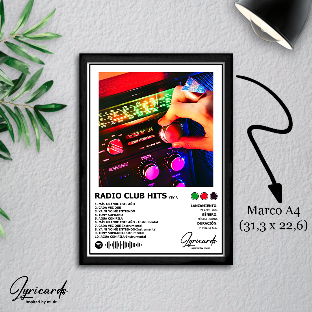 Lámina A4 - Radio Club Hits - YSY A