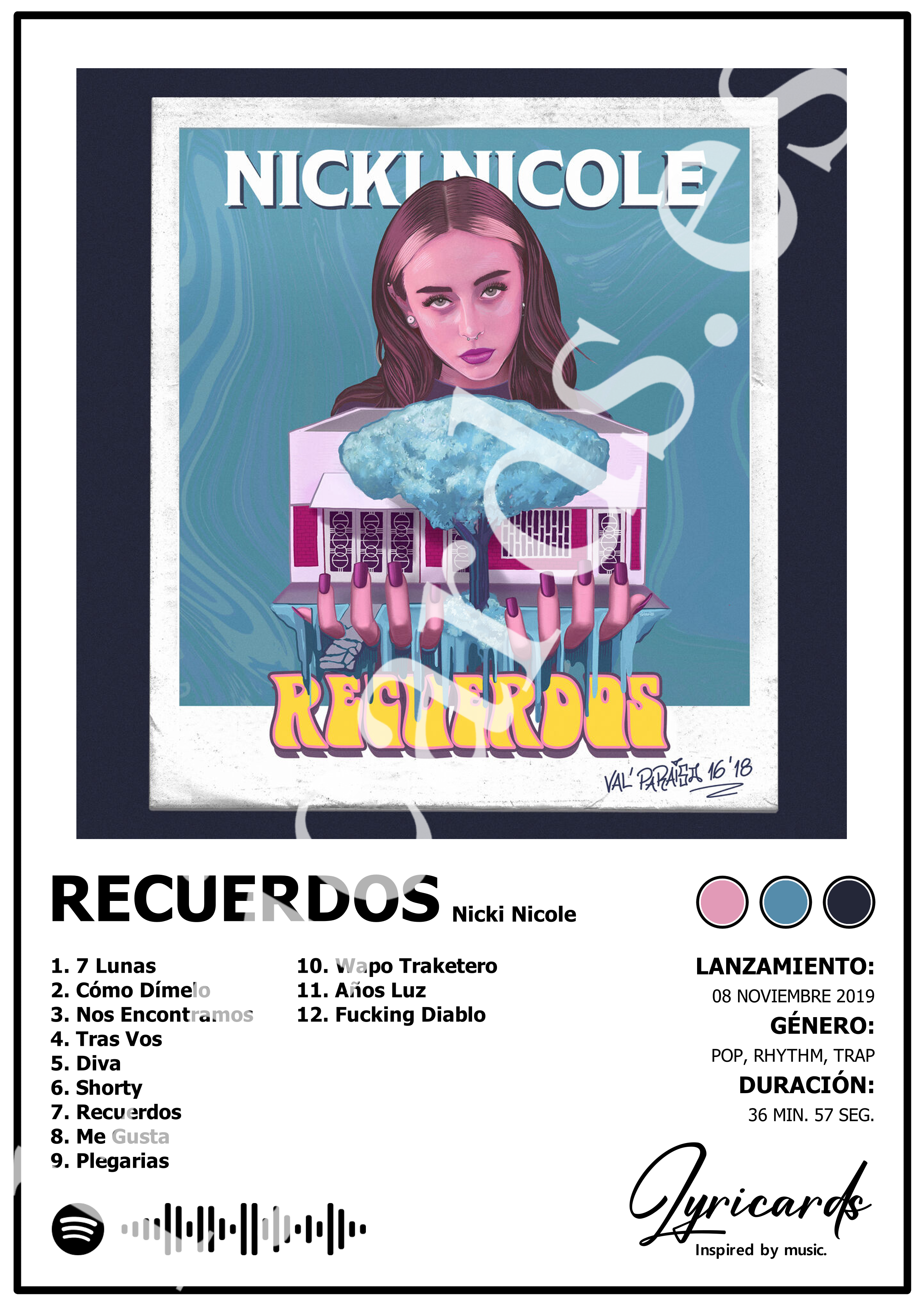 Lámina A4 - Recuerdos - Nicki Nicole