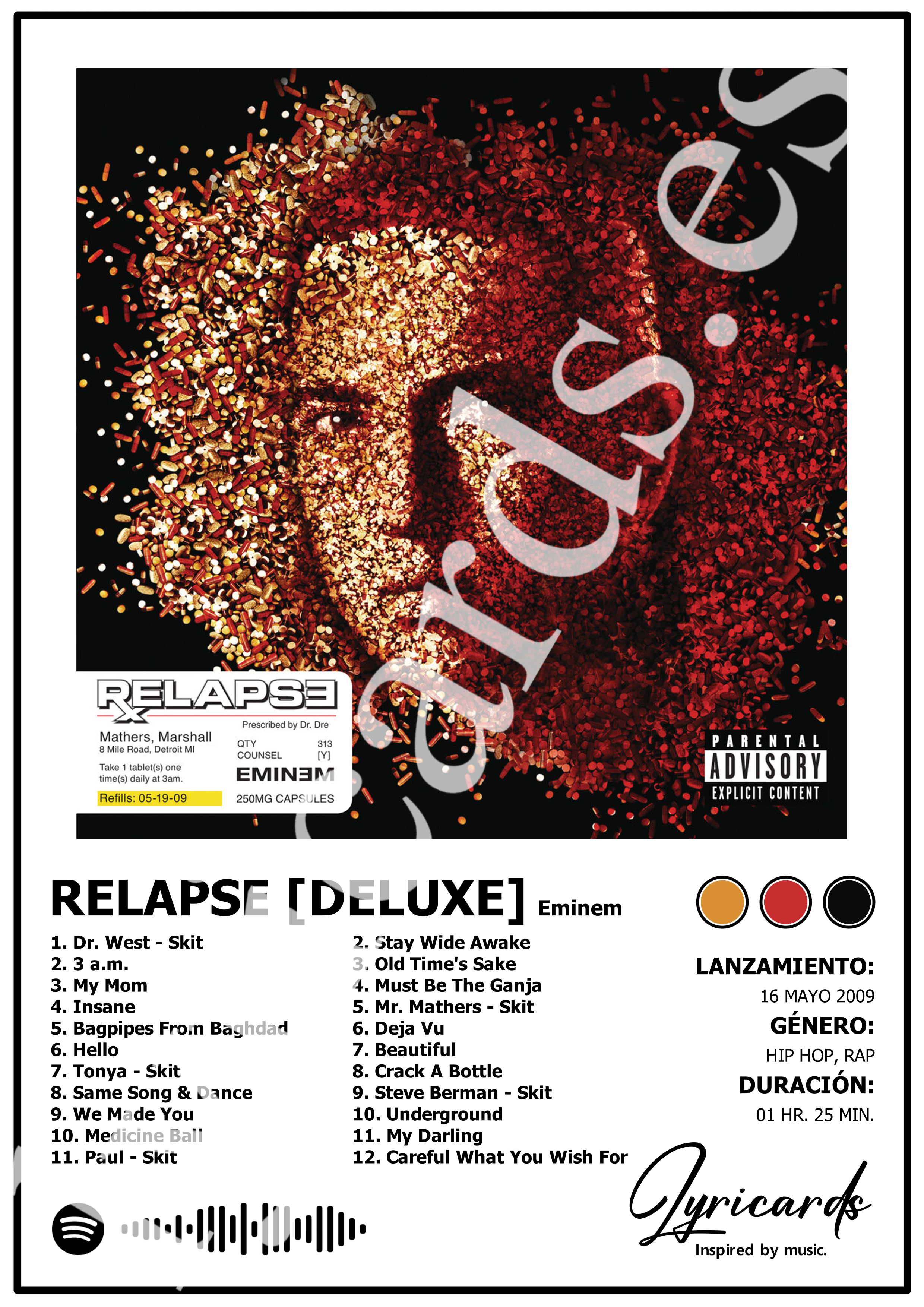 Lámina A4 - Relapse [Deluxe] - Eminem