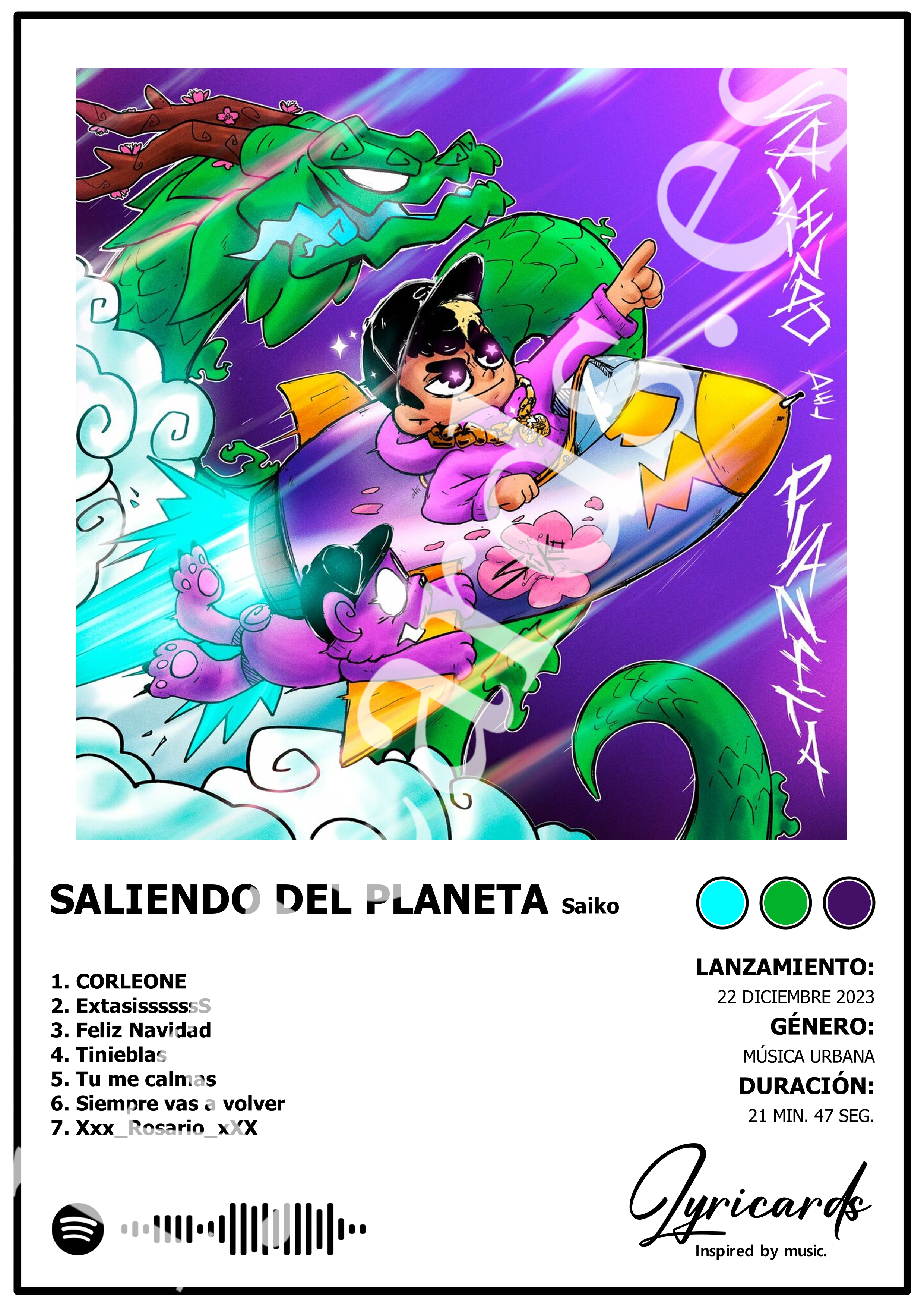 Lámina A4 - Saliendo del Planeta - Saiko