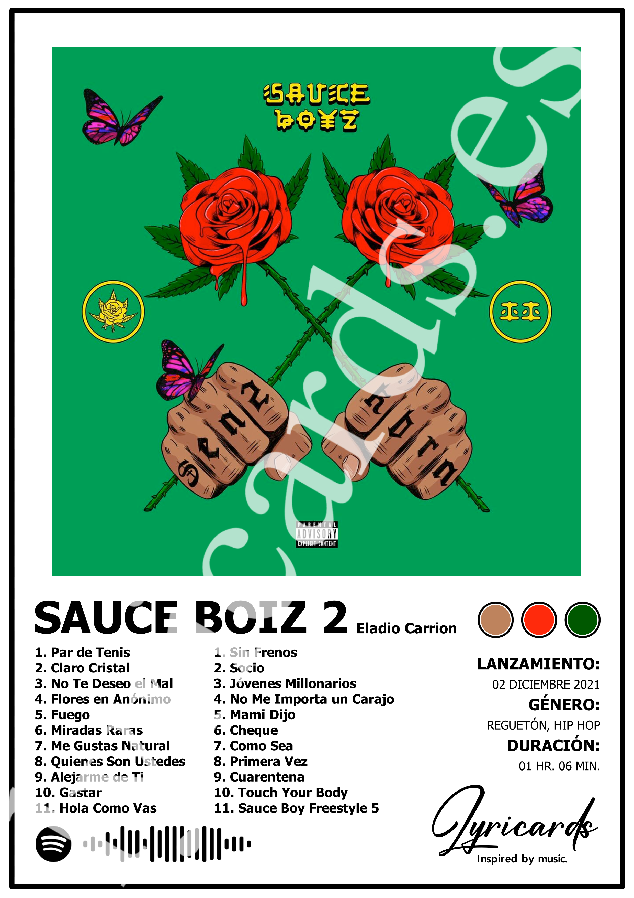 Lámina A4 - Sauce Boyz 2 - Eladio Carrión
