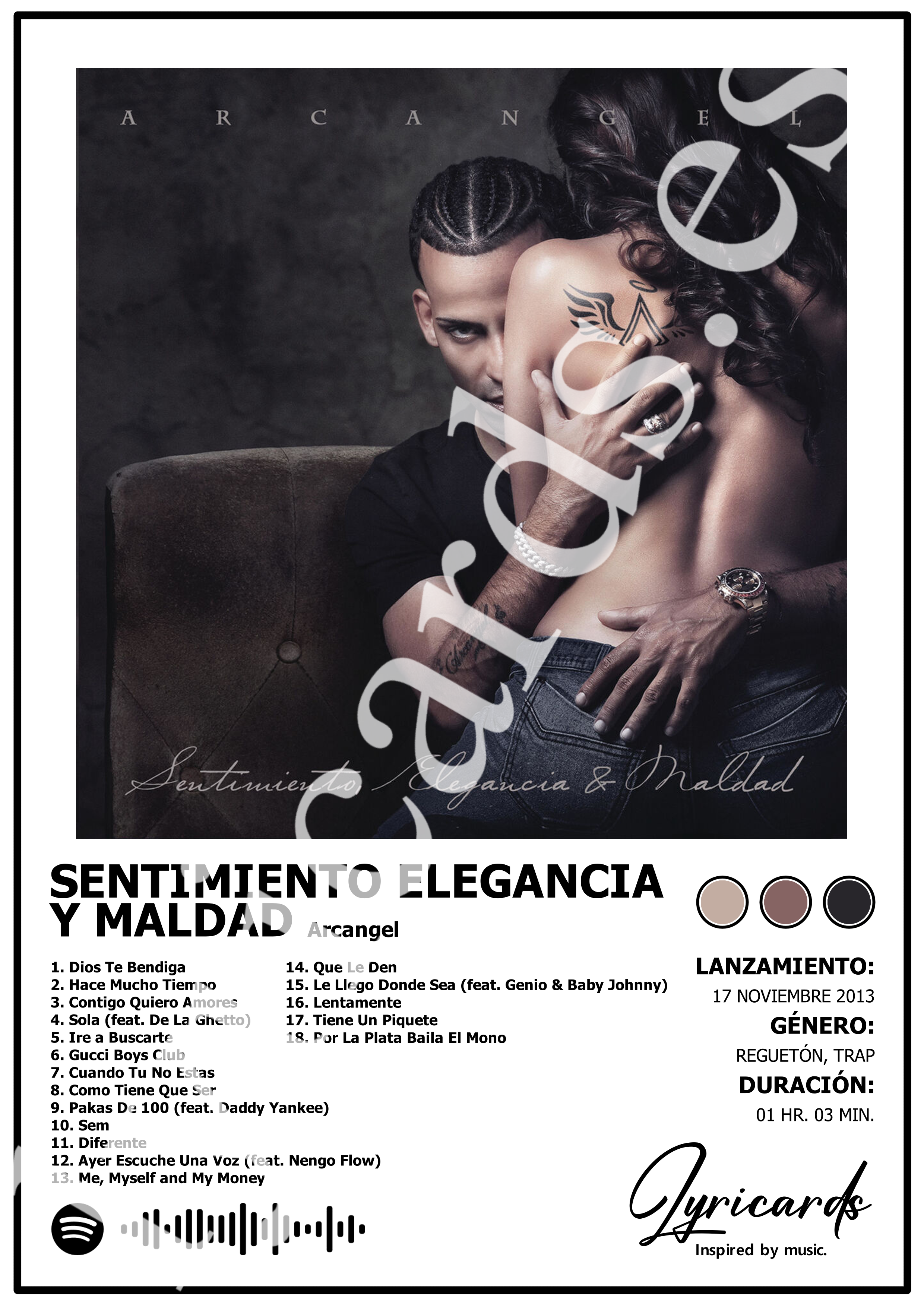 Lámina A4 - Sentimiento, Elegancia y Maldad - Arcangel