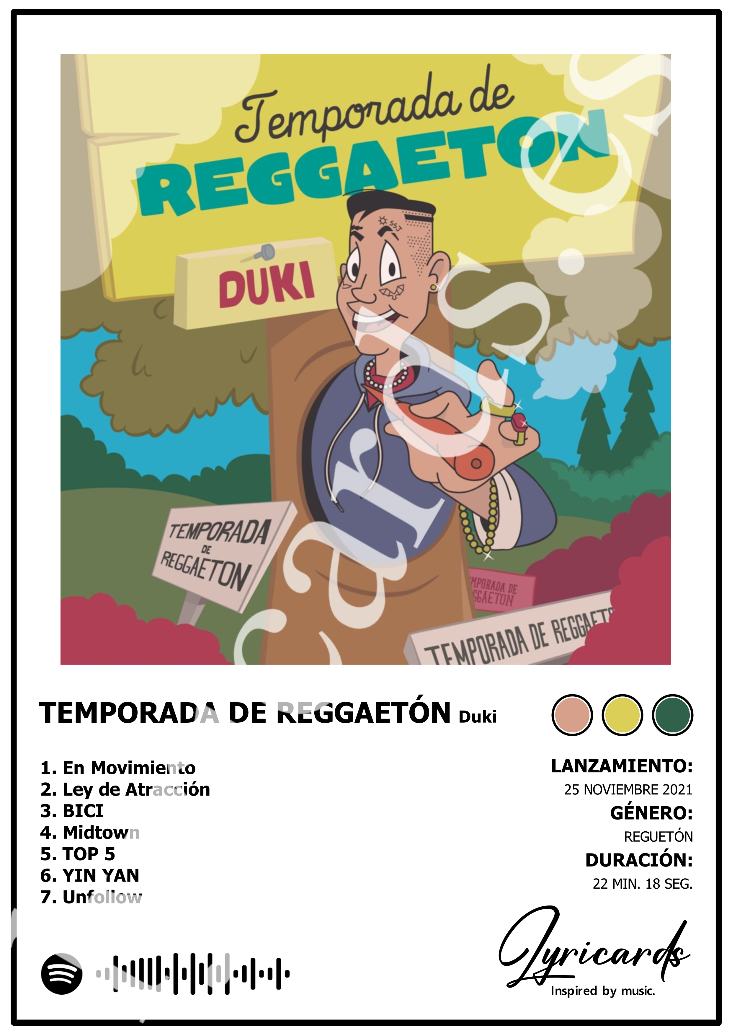 Lámina A4 - Temporada de Reggaetón - Duki