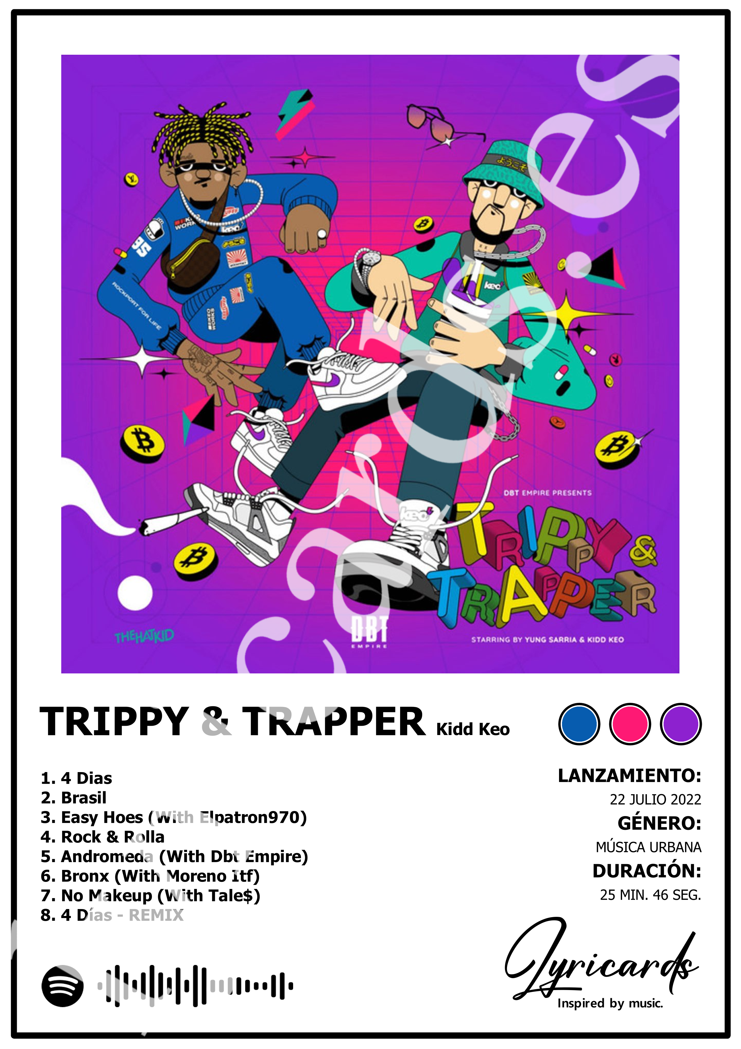 Lámina A4 - Trippy & Trapper - Kidd Keo