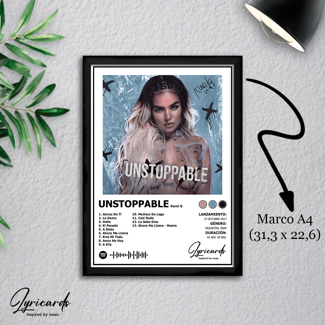 Lámina A4 - Unstoppable - Karol G