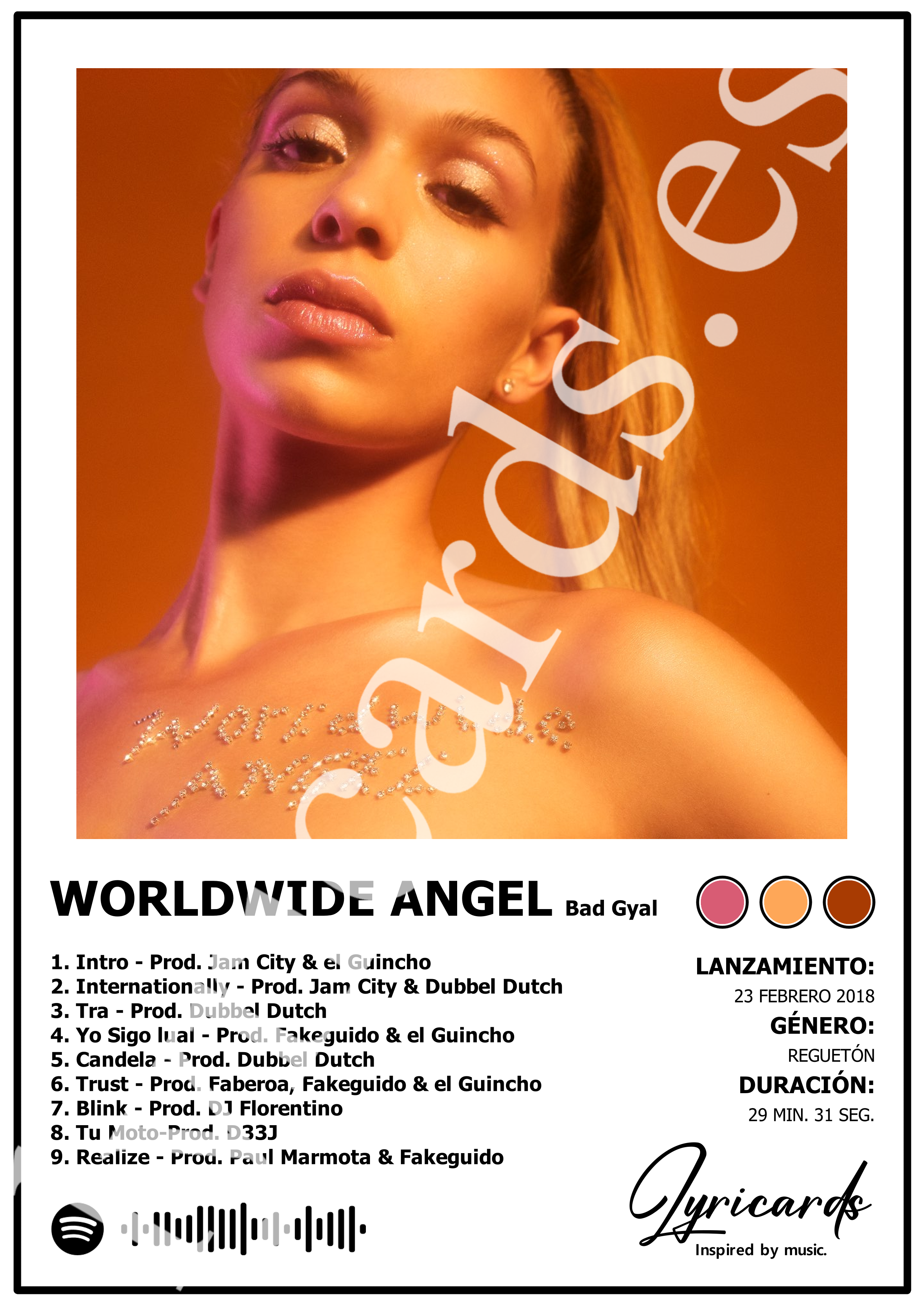 Lámina A4 - Worldwide Angel - Bad Gyal