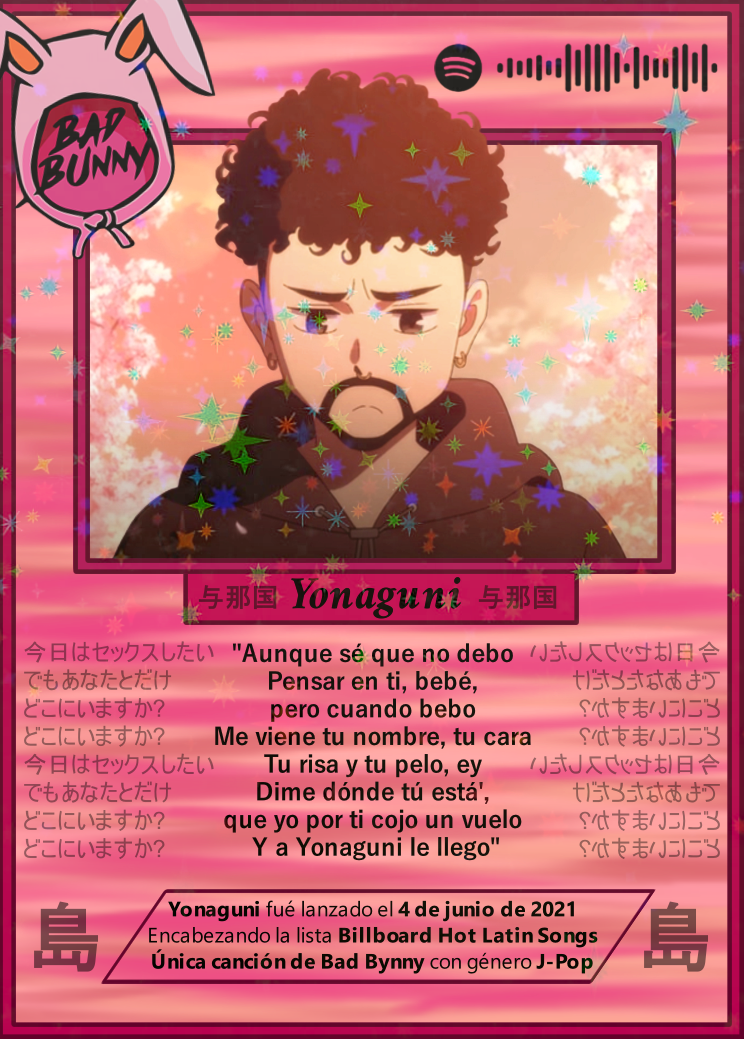 Carta YONAGUNI de BAD BUNNY | Edición Coleccionable