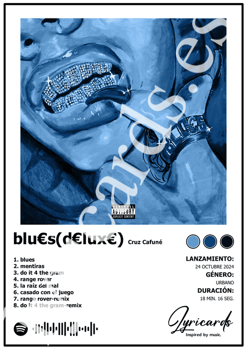 Lámina A4 - Blues (Deluxe) - Cruz Cafuné